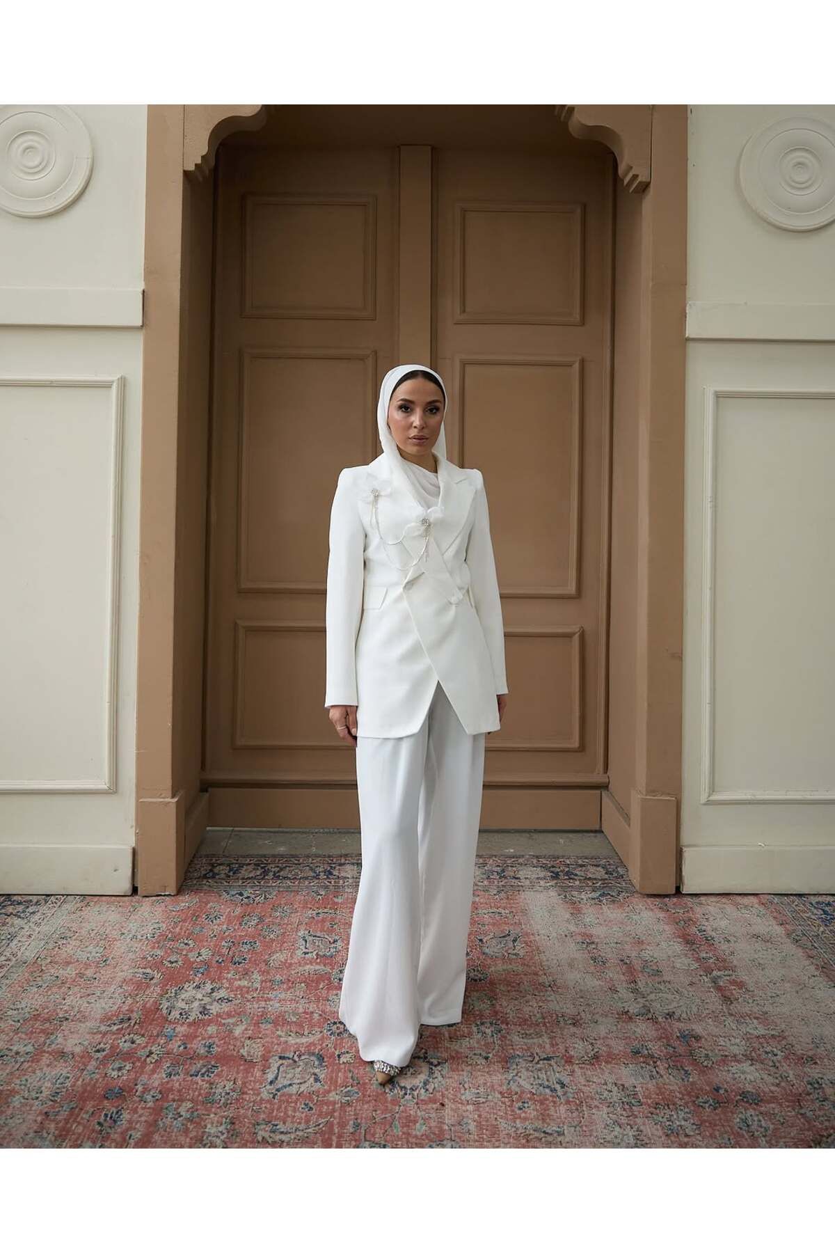 Butik sahra ikili tesetür nikah abayası