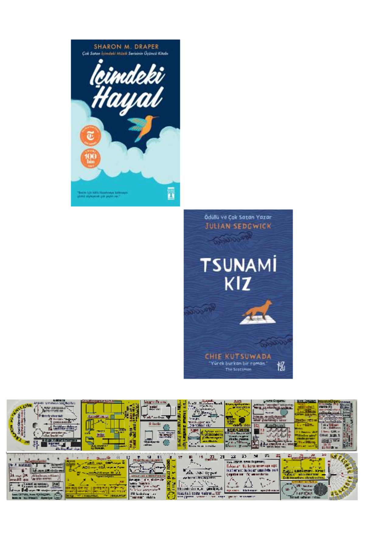 Genç Timaş İçimdeki Hayal + Tsunami Kız 2 Kitap Set + Mat. Öğreten Cetvel