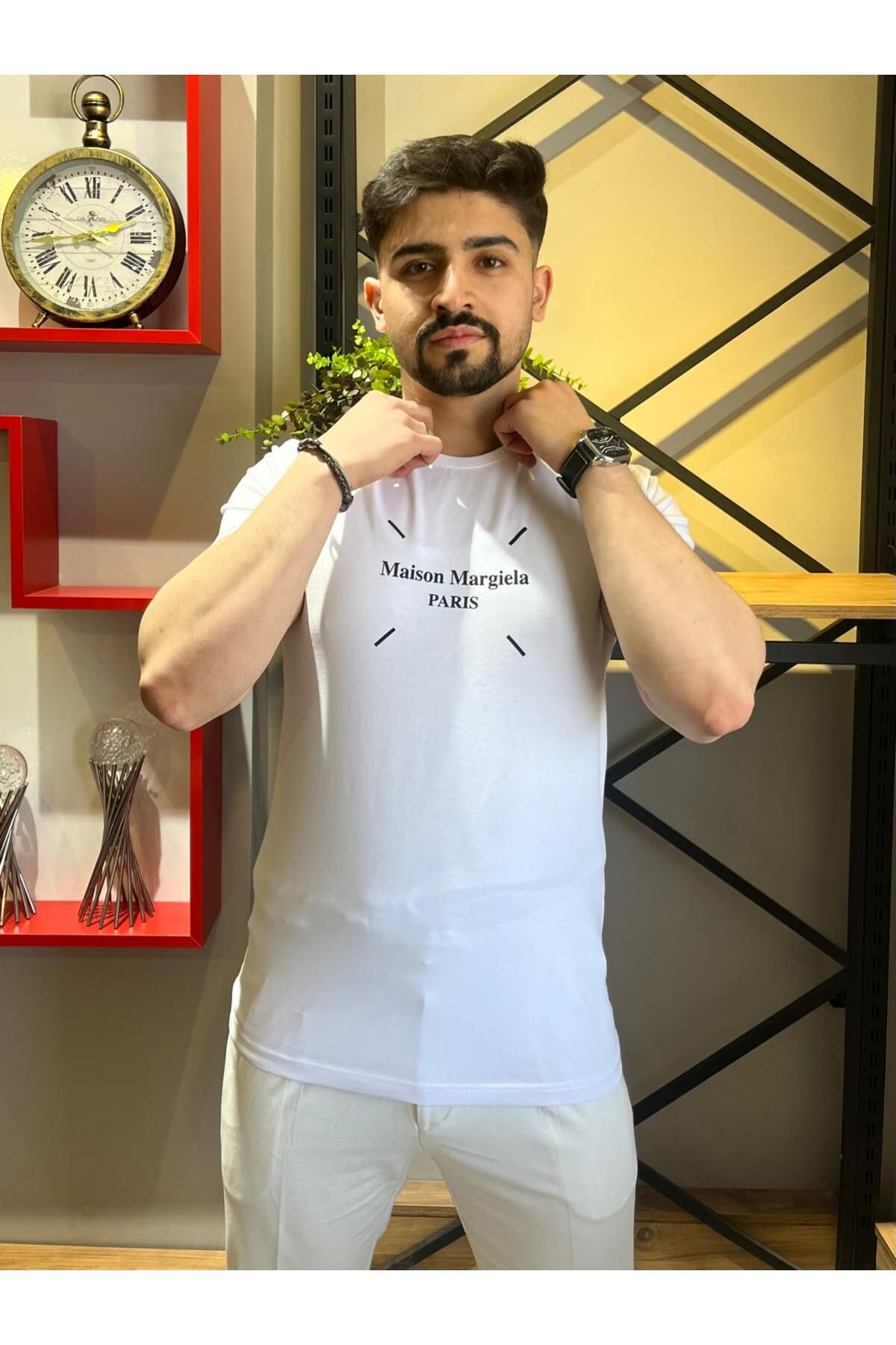 Butik Süprem Basic Sade Ön Baskı Beyaz Tişört