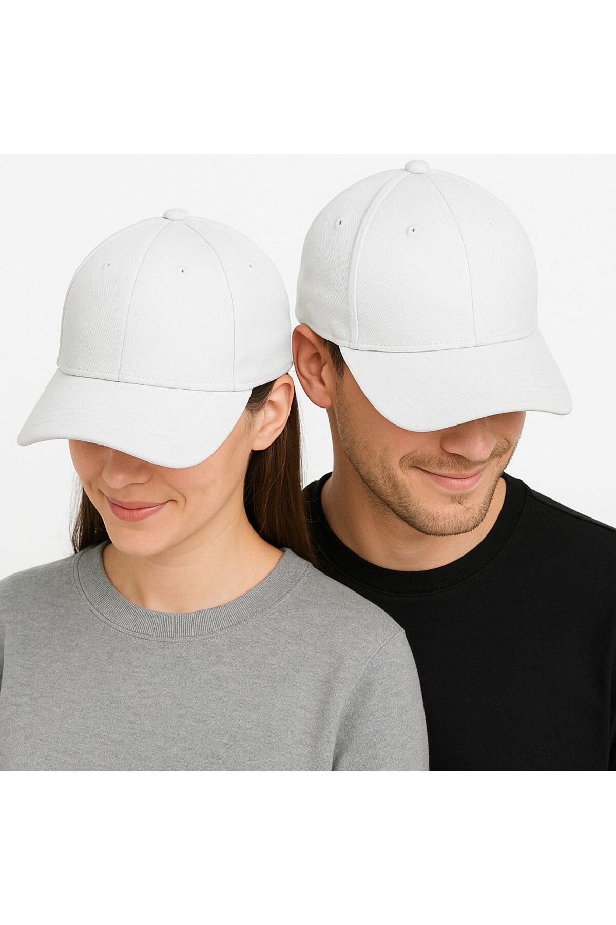SFCOLLECTION 2’li Unisex Spor Şapka Seti - Kadın Erkek Ayarlanabilir Günlük Yazlık Şapka
