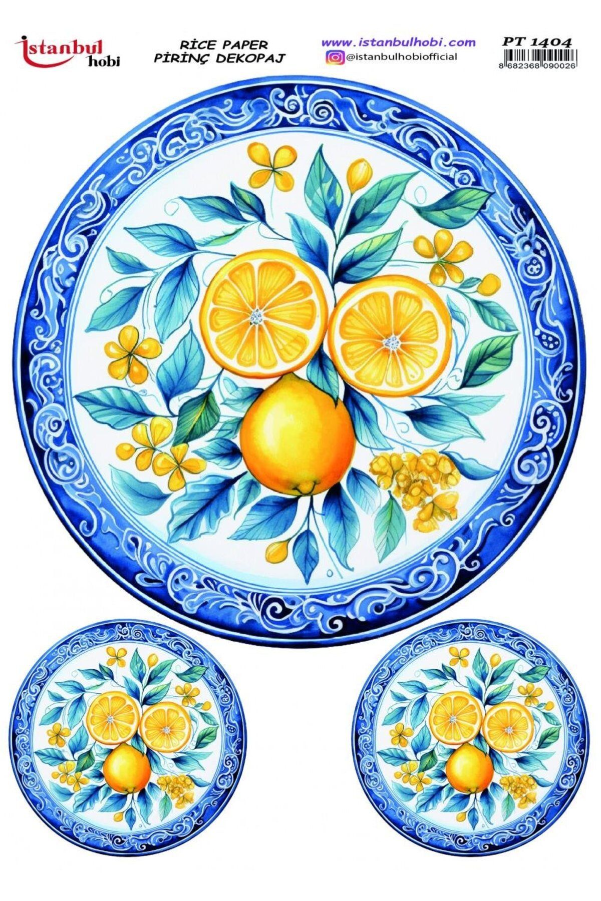 İstanbul Hobi İstanbul Hobi Limon Desenli Pirinç Dekopaj pt1404