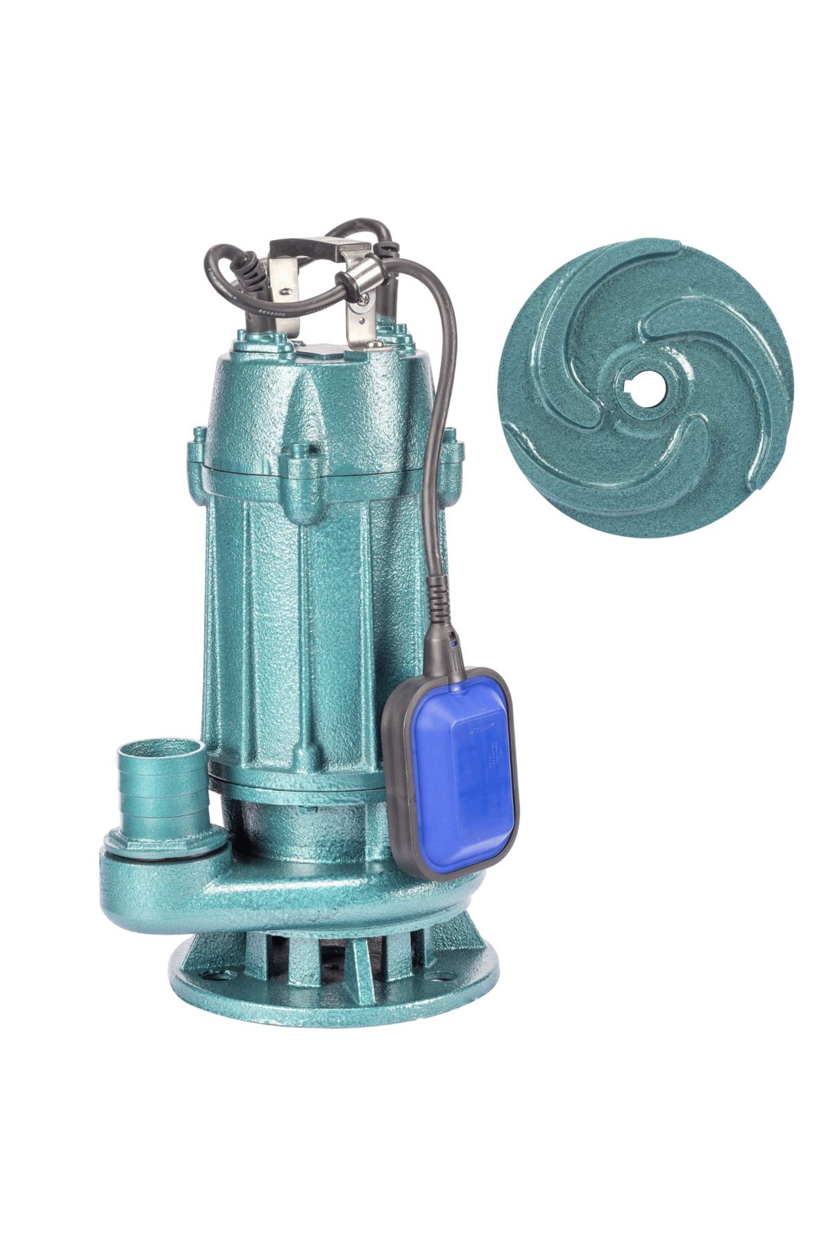 logipump Varan WQD 5-15-0.75F Açık Çarklı Foseptik Dalgıç Pompa 1 HP/ 0.75 kW, Monofaze 220 V, 15 Mss, 20 m3/