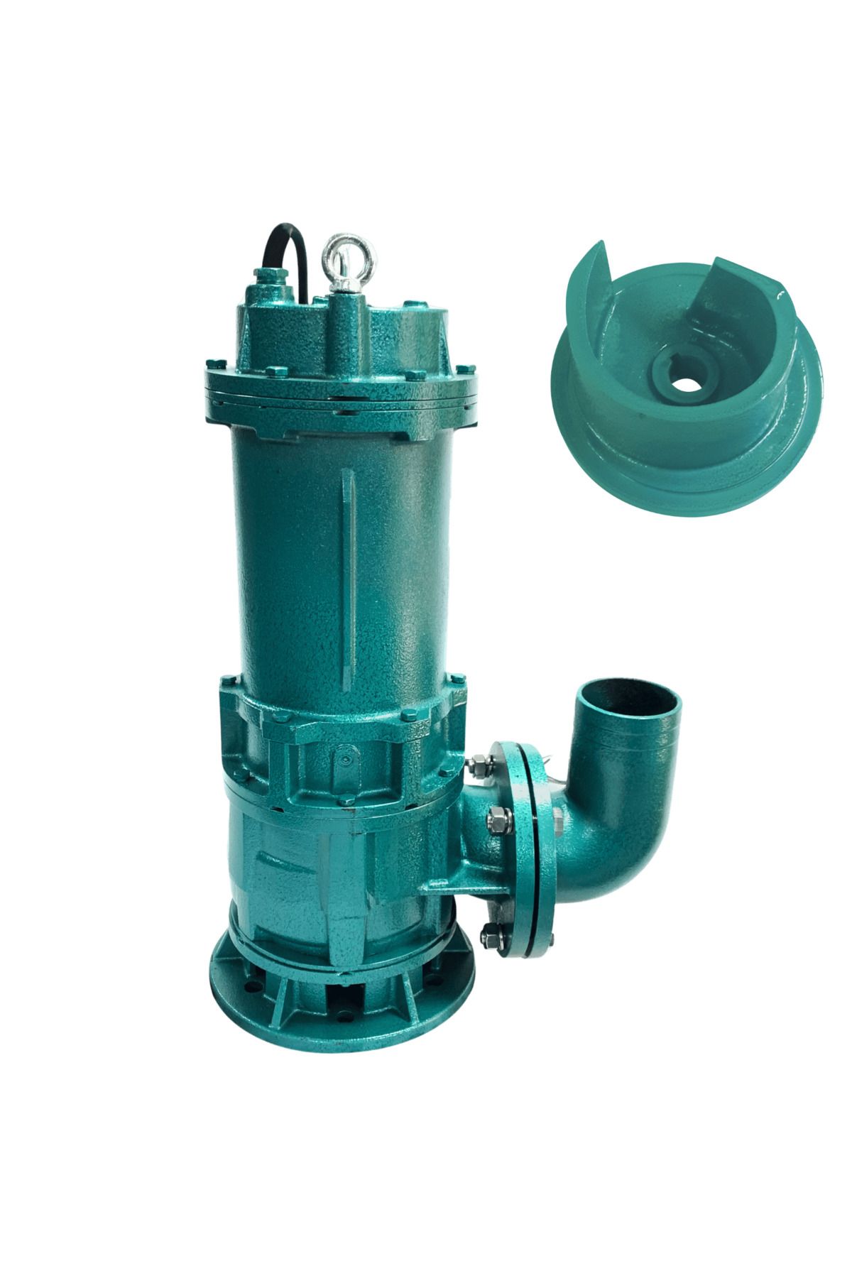 logipump Varan VF 50-3.0 Parçalayıcı Yarı Açık Çarklı Foseptik Dalgıç Pompa 4 HP / 3 kW, 50mm Çıkış, 380 V