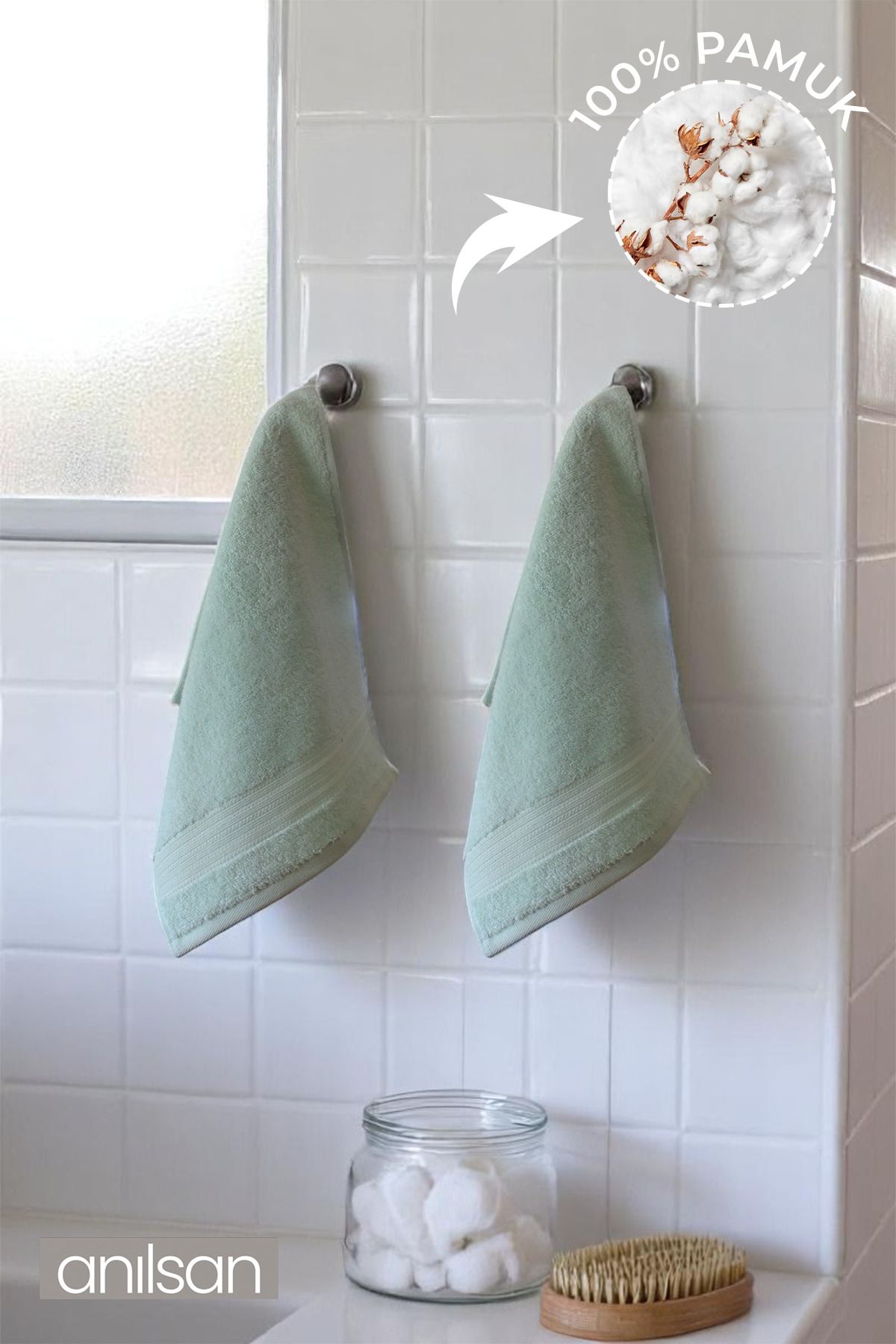 Anılsan 2'li Vela Mini Havlu 30x35 cm – Banyo Mutfak, Bebek Yüz El Havlusu