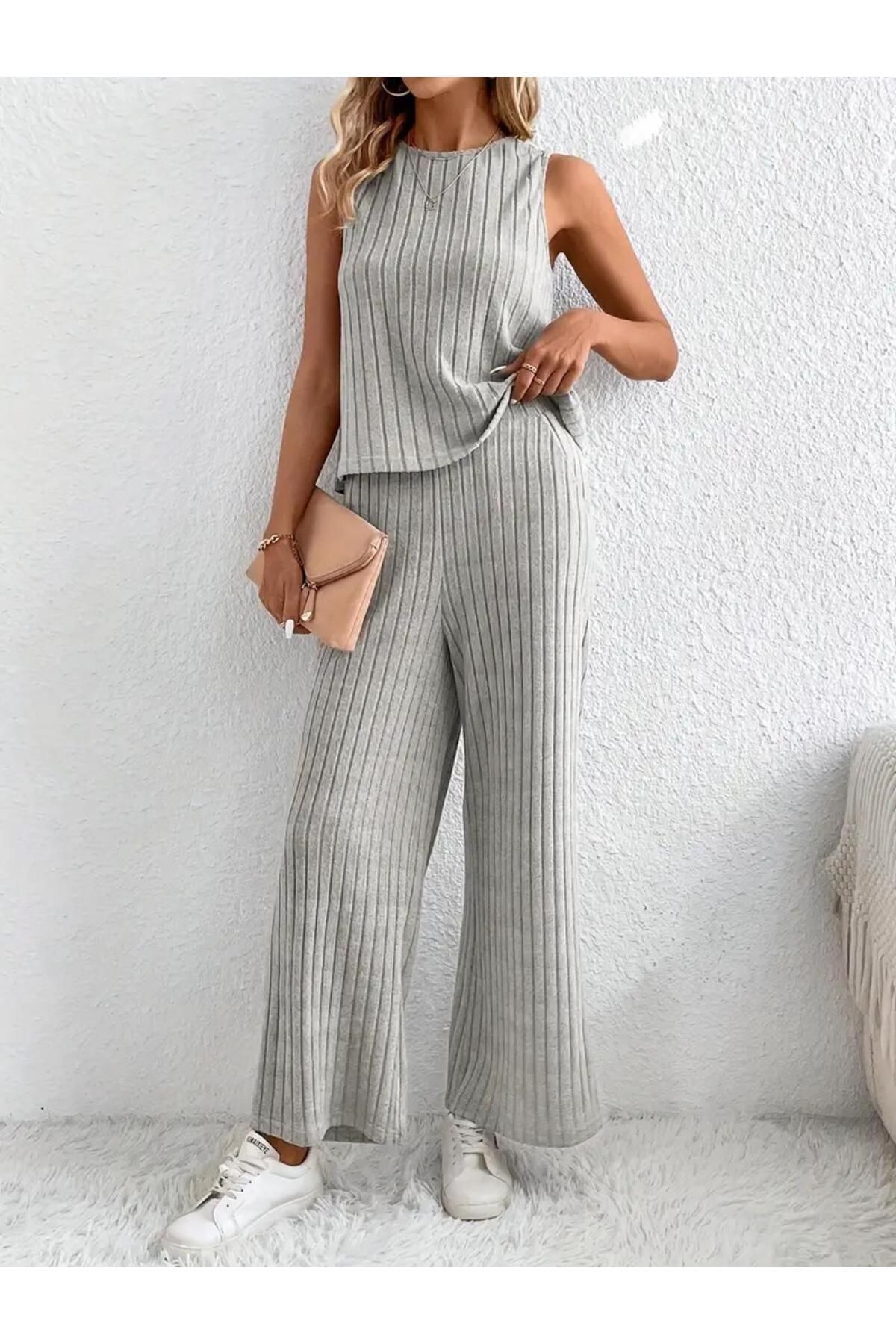 bemmoda Kadın Salaş Pamuklu Cepli Günlük Bluz Takım