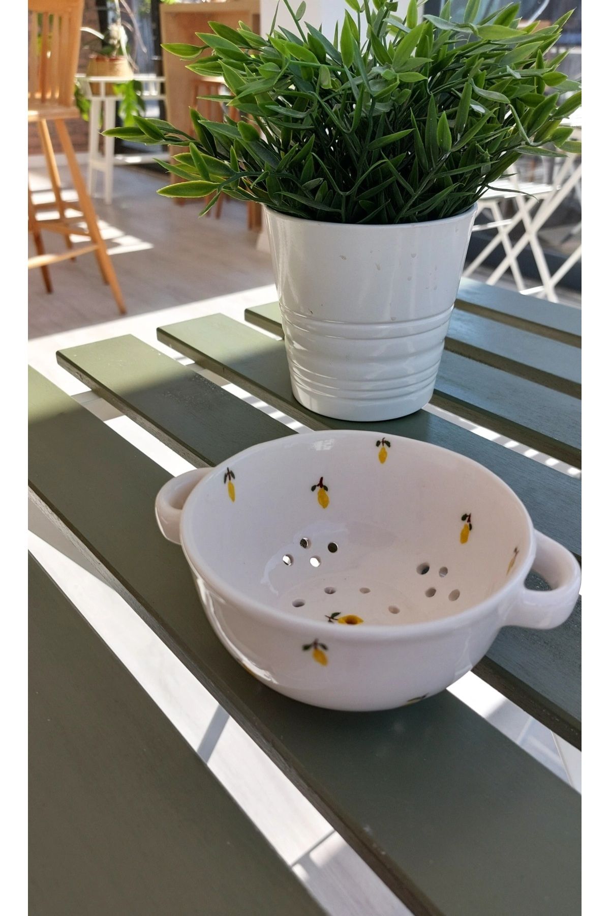 Home Seramik Süzgeç El Emeği Süzgeç Sunumluk Handmade Ceramic