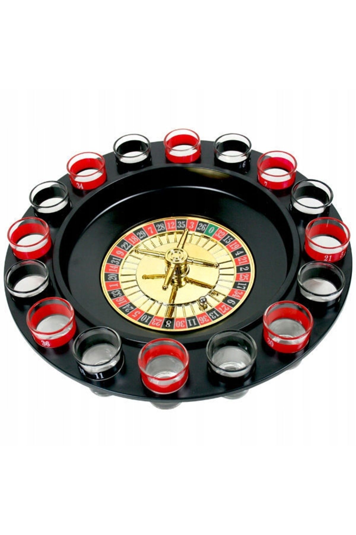 zola Joc Ruleta Cu 16 Pahare De Shot, Rosu Si Negru - One Size