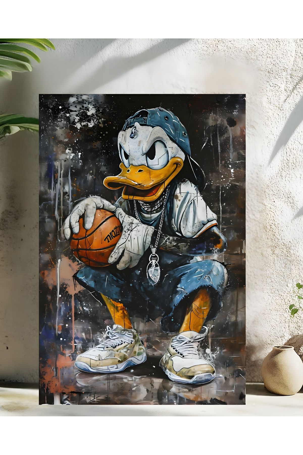 Levhane Donald Duck Metal Tablo - 1 mm Alüminyum - UltraHD Baskı 30x40 cm