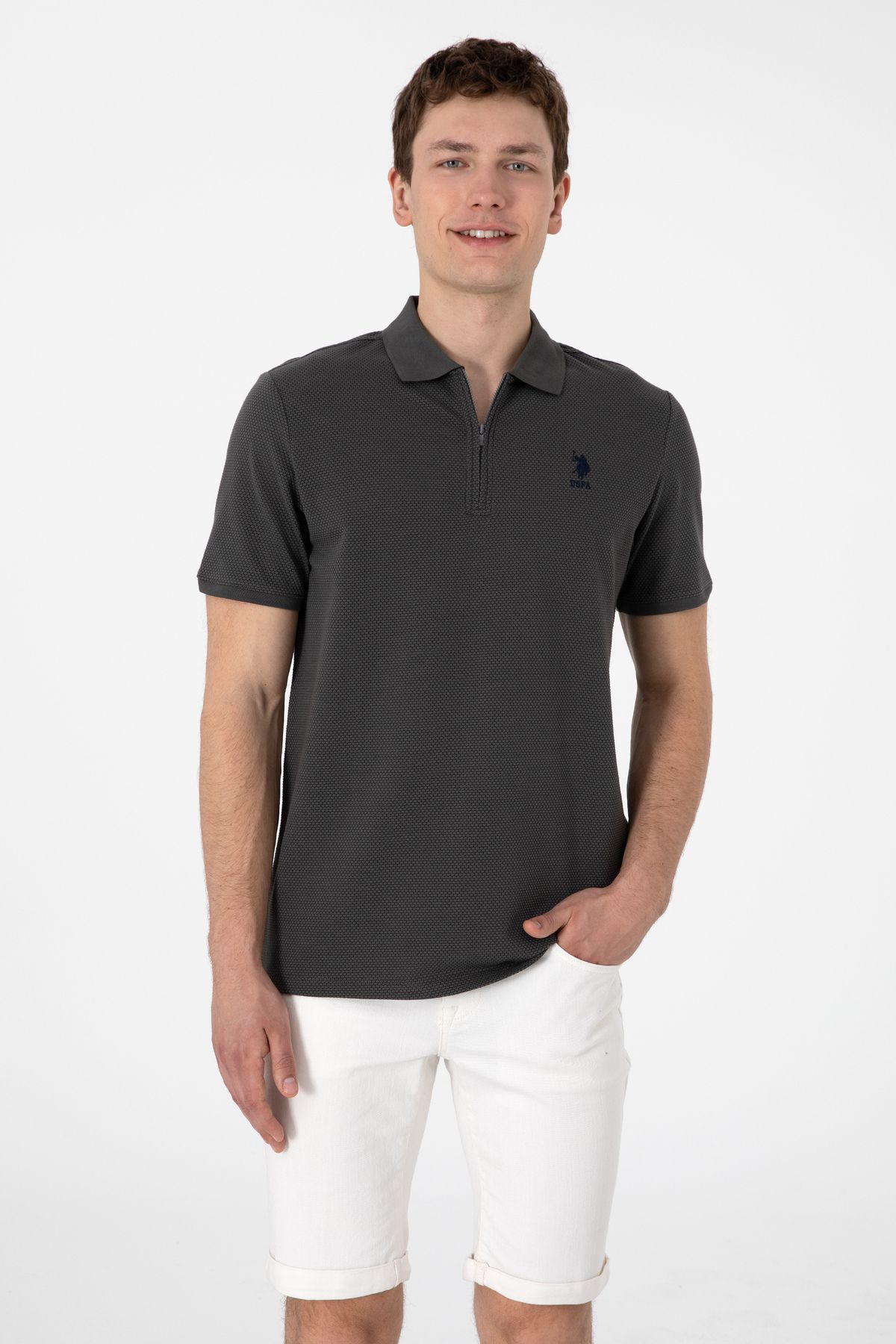 U.S. Polo Assn. Erkek Antrasit Tişört 50306014-VR006