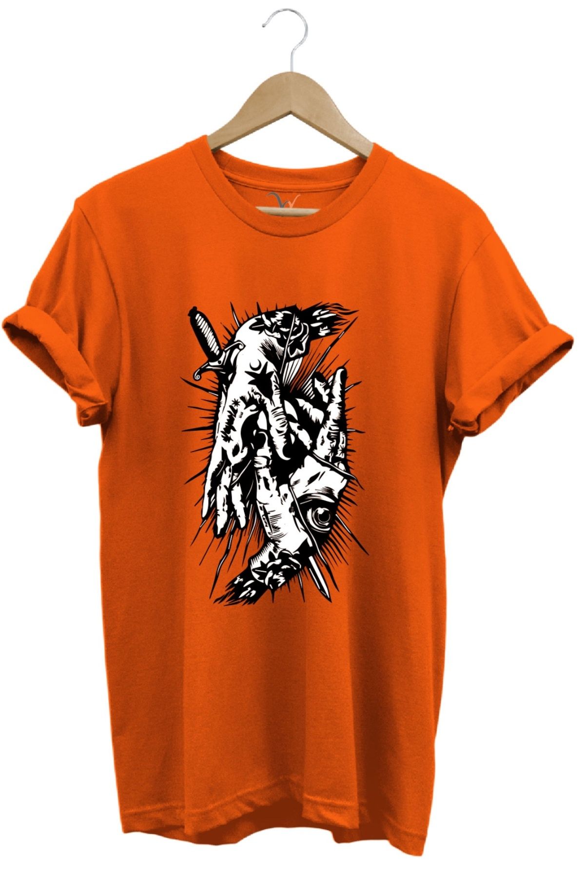 onsrawear Sanatsal Çizimli Unisex T-shirt Özgün Tasarım %100 Pamuk
