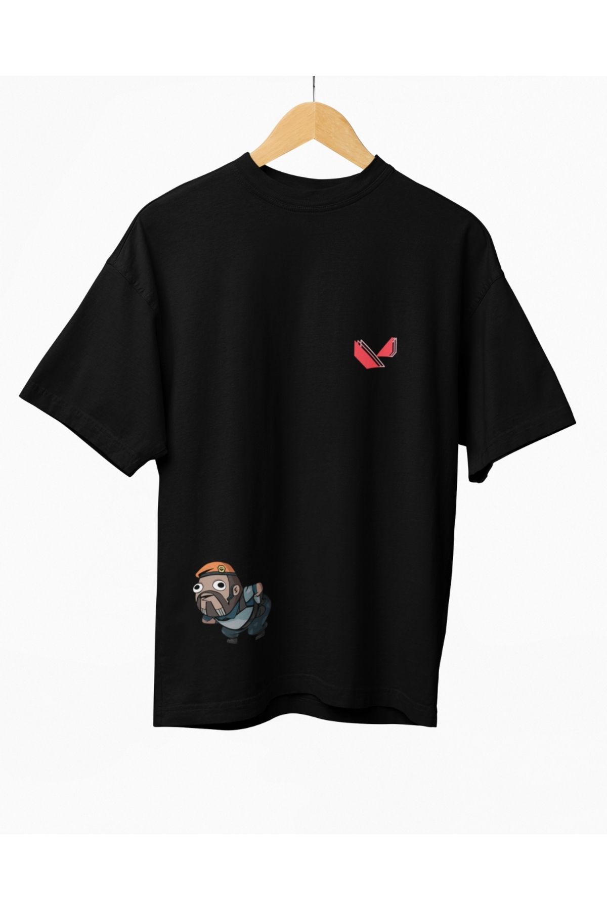 Mollis Valorant Brimstone Sticker Kadın Baskılı Oversize T-Shirt