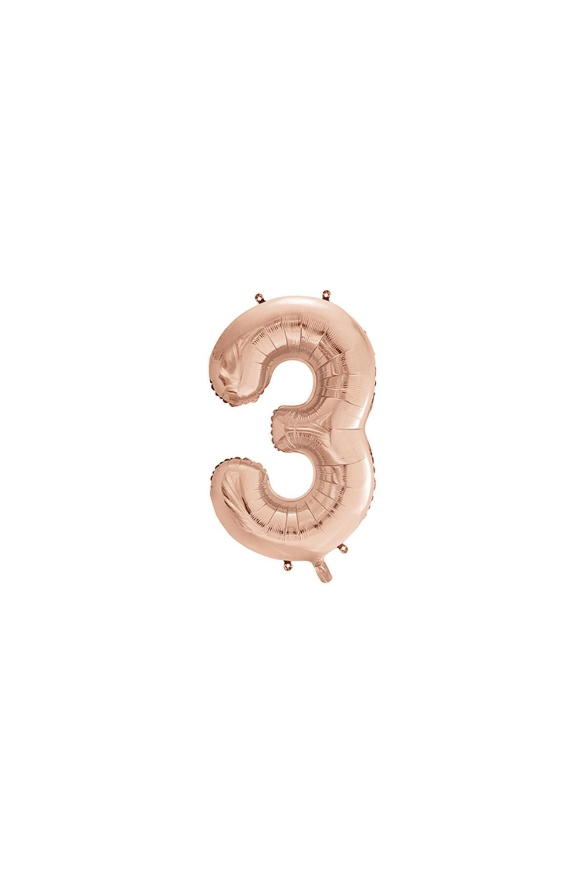 TATLI GÜNLER 34" FOLYO BALON RAKAM 3 ROSE GOLD