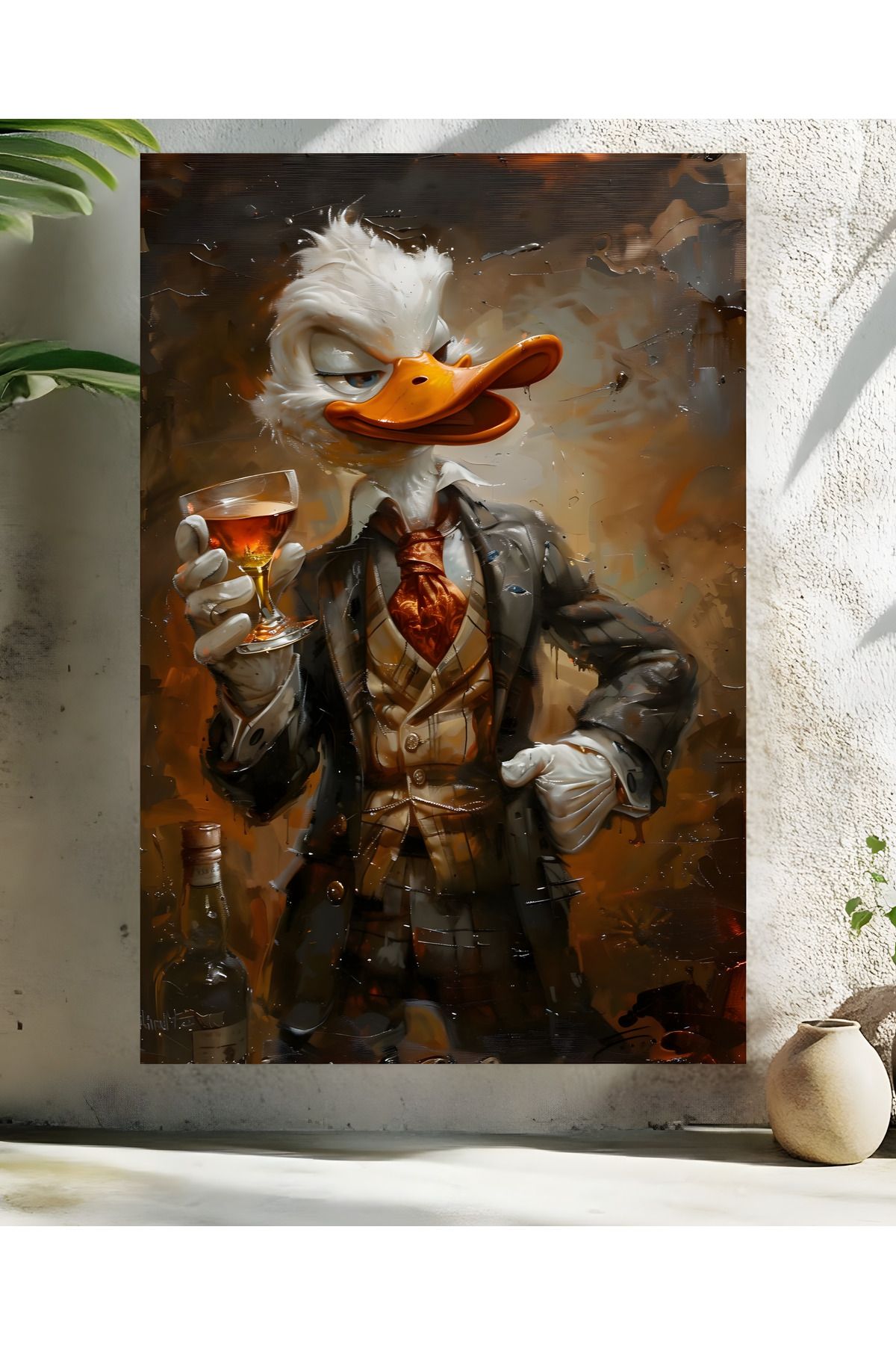 Levhane Donald Duck Metal Tablo - 1 mm Alüminyum - UltraHD Baskı 30x40 cm