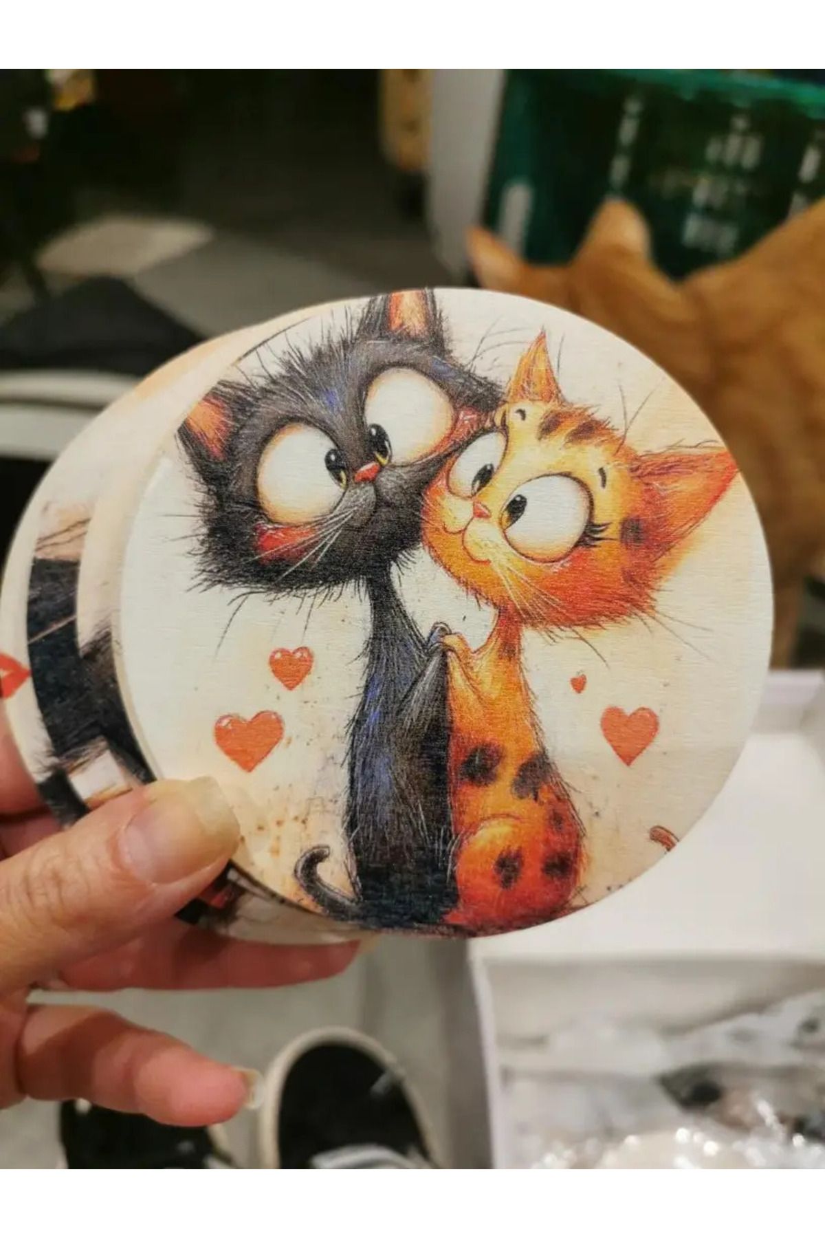 CUPPERA ISI YALITIMLI KEDİ DESENLİ BARDAK, KUPA ALTLIĞI