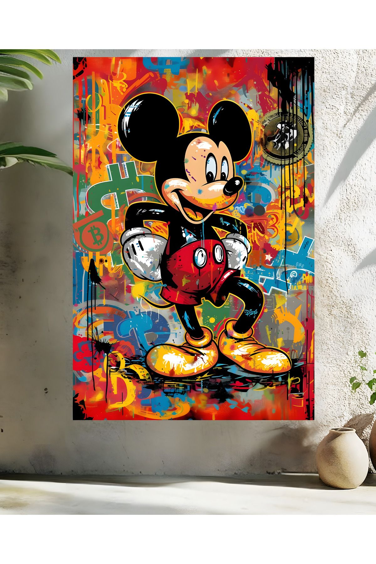 Levhane Mickey Mouse Metal Tablo - 1 mm Alüminyum - UltraHD Baskı 30x40 cm