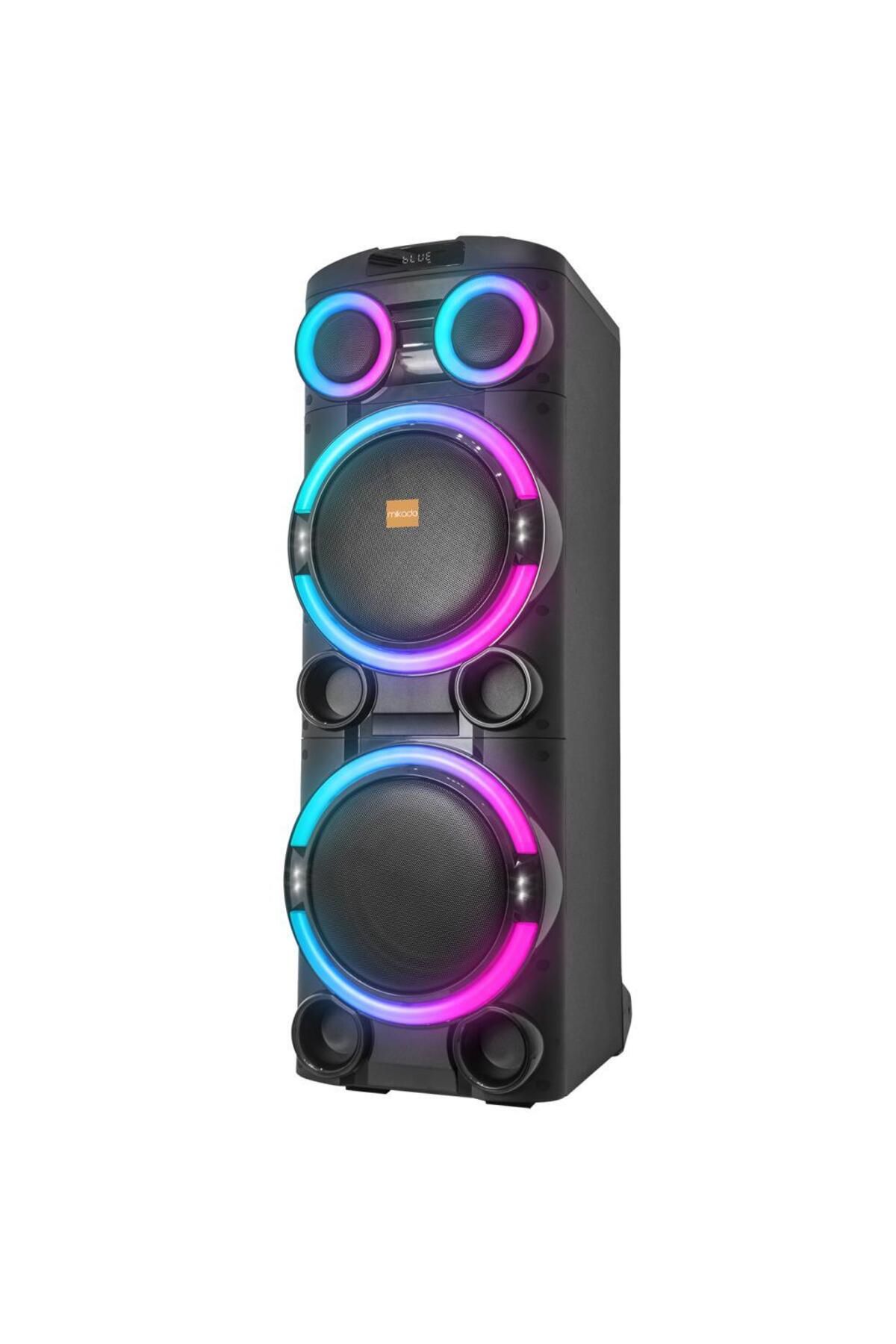 Mikado Bykalite MD-104KP 200W 12V 14000mAh Bataryalı Siyah 1 UHF UV Mikrofonlu USB/BT/TF/TWS/AUX RGB