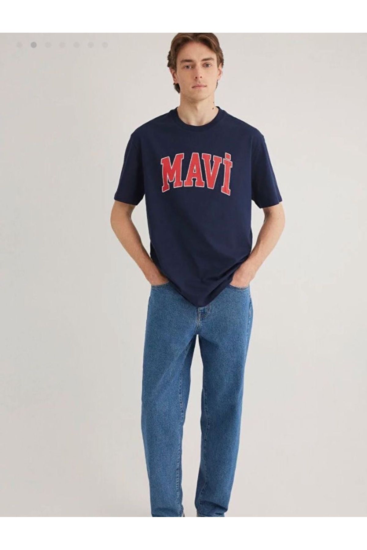 MENA Bisiklet Yaka Lacivert T-shirt