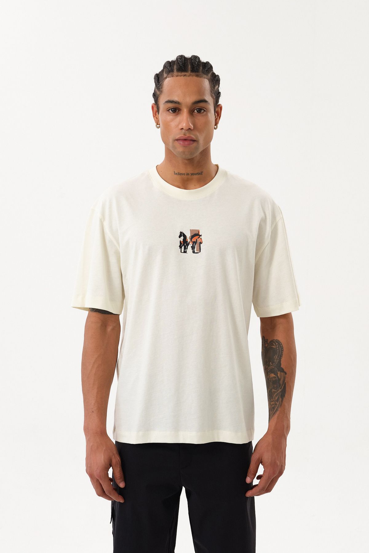 SPORTEMPT Grafik Baskı Detaylı Erkek Oversize T-Shirt