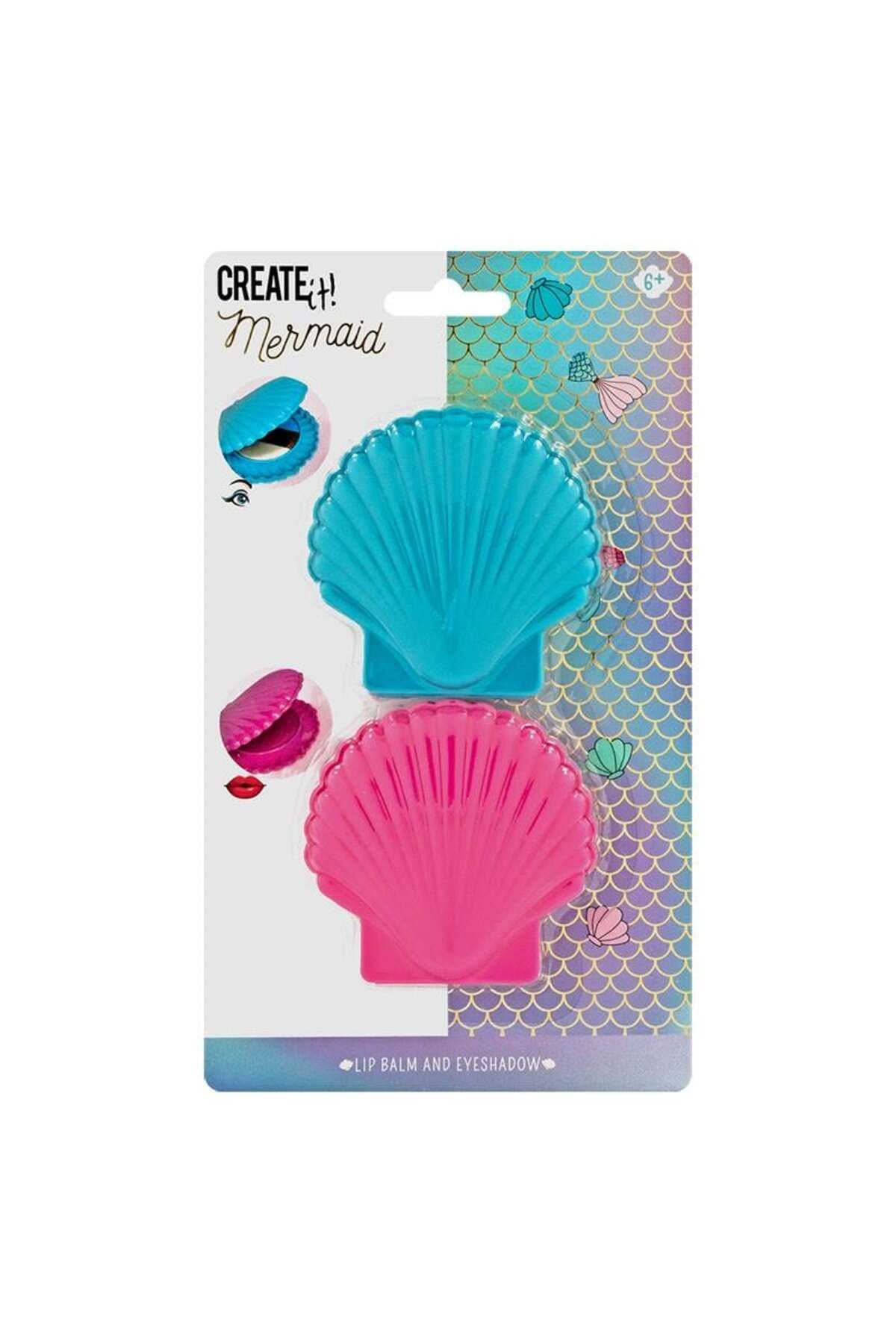 Create It Dudak Balmı ve Göz Farı Seti - Mavi Pembe - Mermaid