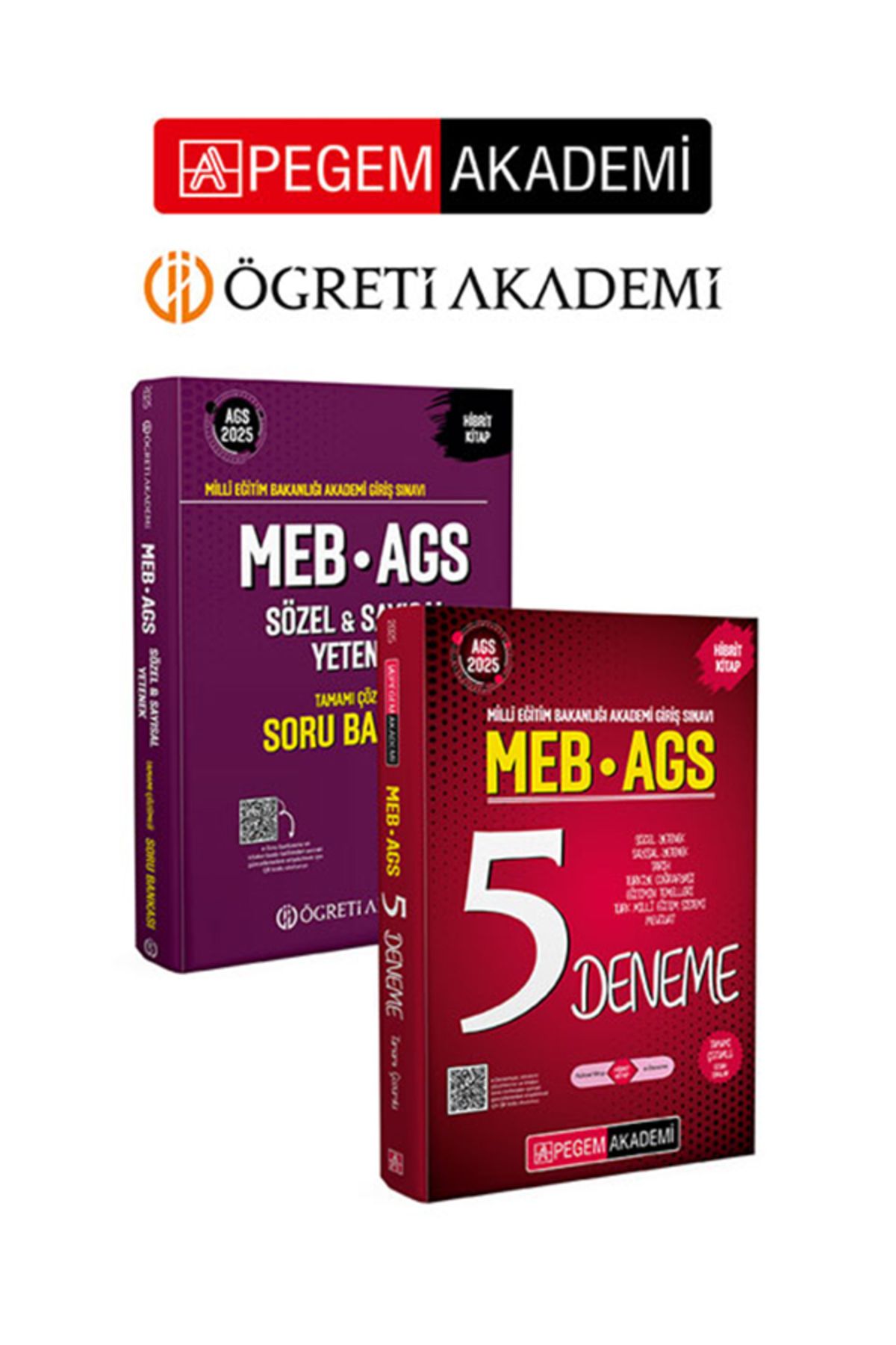 Pegem Akademi Yayıncılık PEGEM AKADEMİ 2025 MEB-AGS Soru Bankası Tamamı Çözümlü ve 5 Deneme Seti