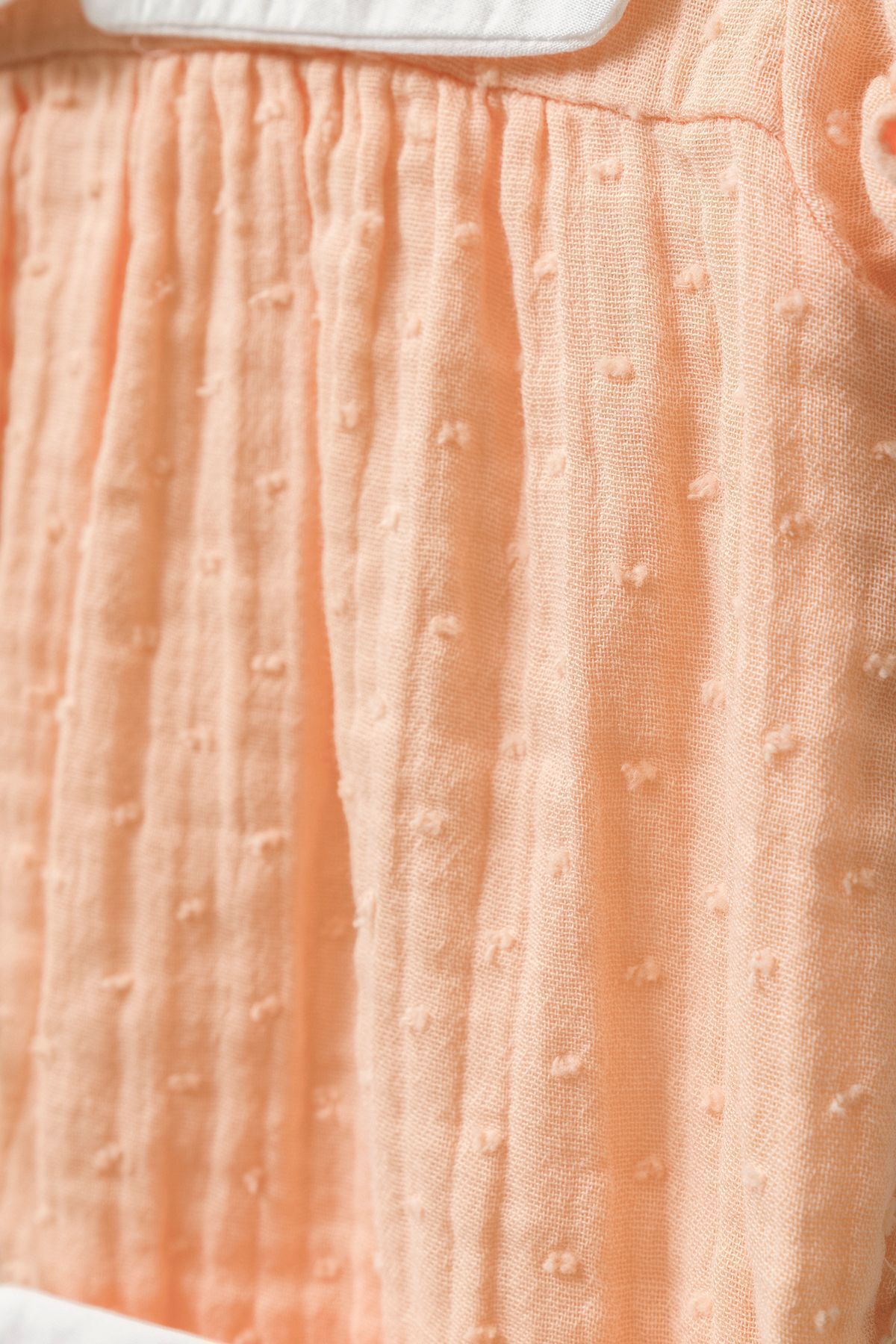 Minipodyum Kız Bebek Nakışlı Bebe Yaka Müslin %100 Pamuk Çantalı Bayramlık Elbise fotoğrafı 5 (önizleme)