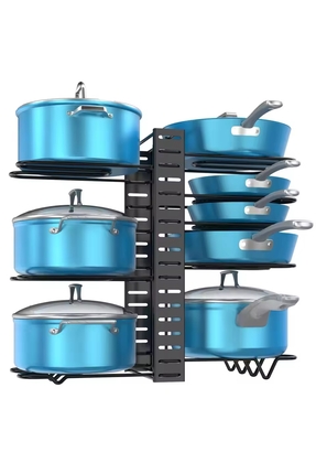 vipgross 8 Katmanlı Mutfak Dolabı Düzenleyicisi - Ayarlanabilir Tencere Tava ...