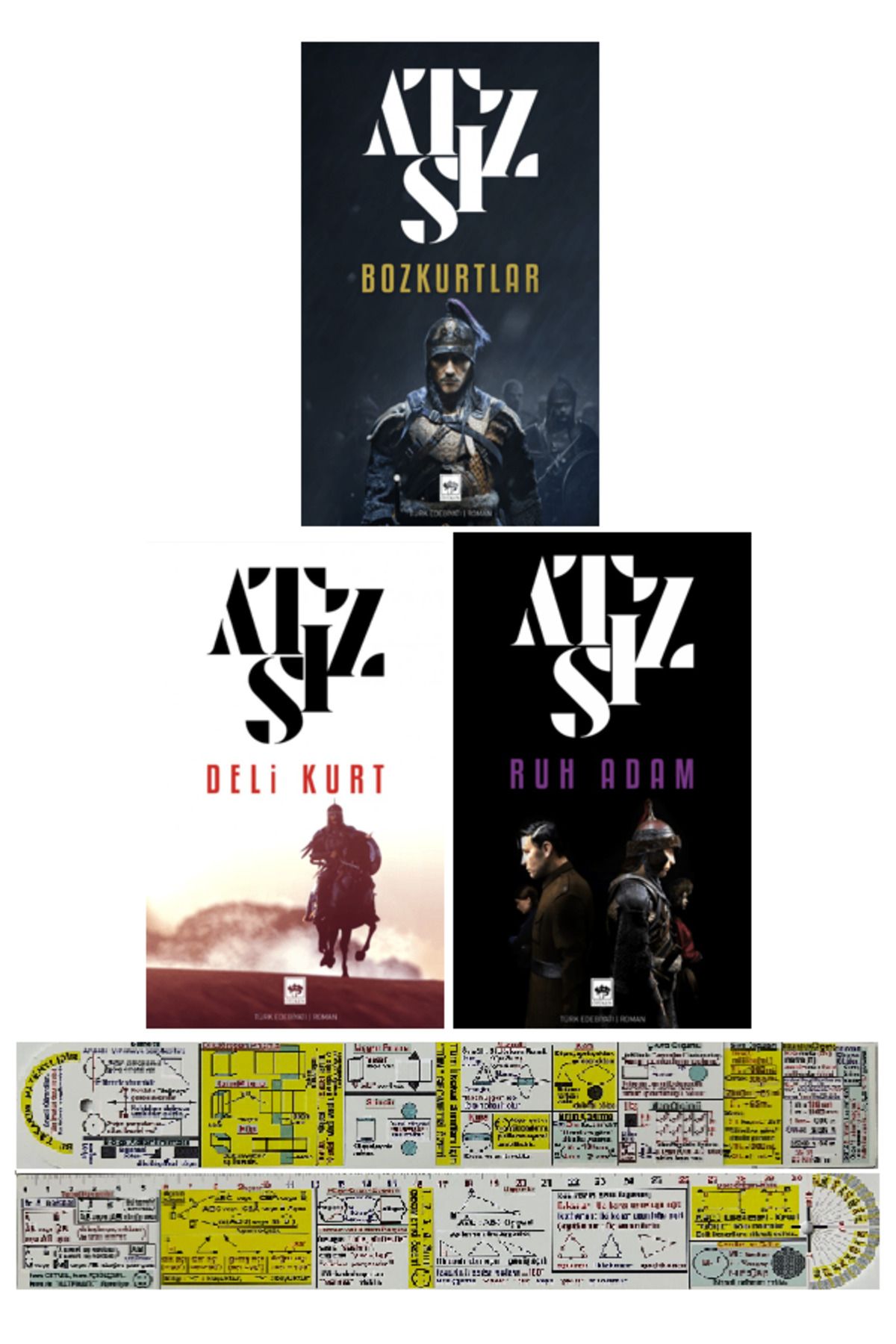 Alfa Yayınları Hüseyin Nihal Atsız 3 Kitap / Bozkurtlar + Deli Kurt + Ruh Adam + Mat. Öğreten Cetvel
