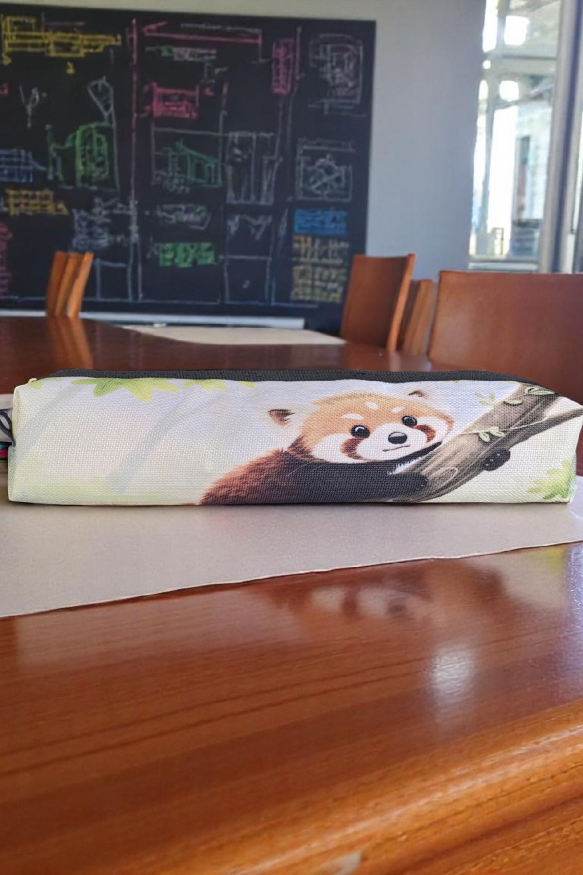 DUCS Minik Panda Desenli Kalemlik Kalem Kutusu Cüzdan Makyaj Çantası - MK269