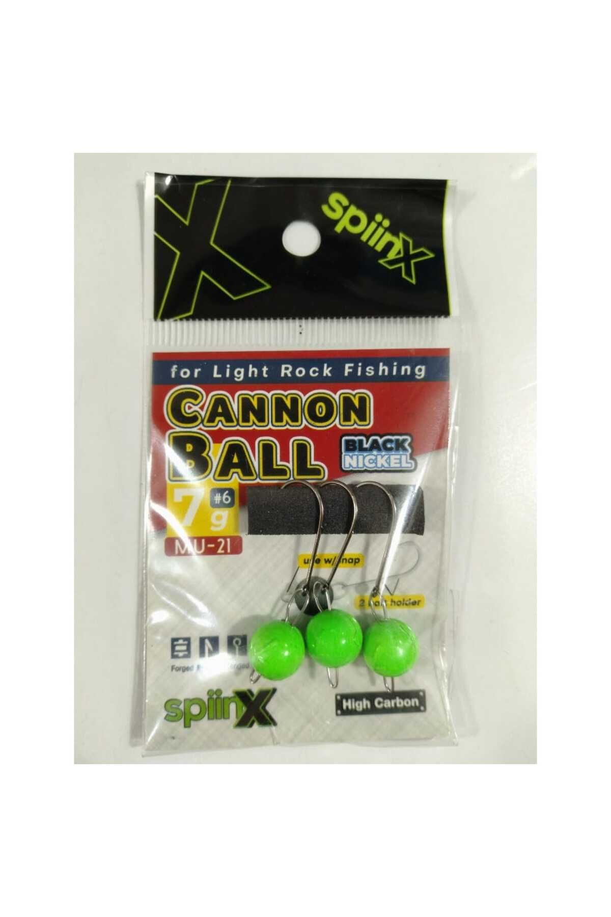 SpiinX CANNONBALL JIGHEAD UV YEŞİL 7 GR - 3 PCS
