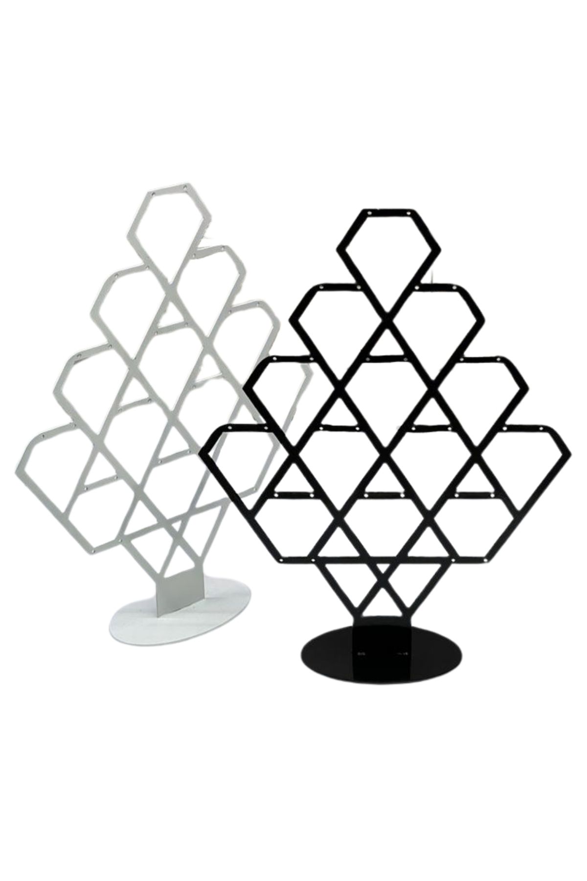 Layla Decor Metal Grup Küpelik (34 Çift) Elmas Şeklinde