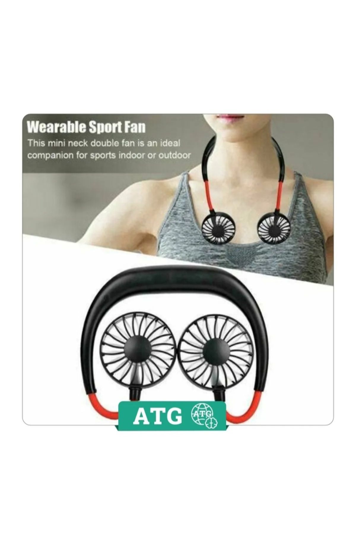 ATG 3 Kademeli Boyuna Asılabilir USB Şarjlı Yeni Nesil Mini Fan