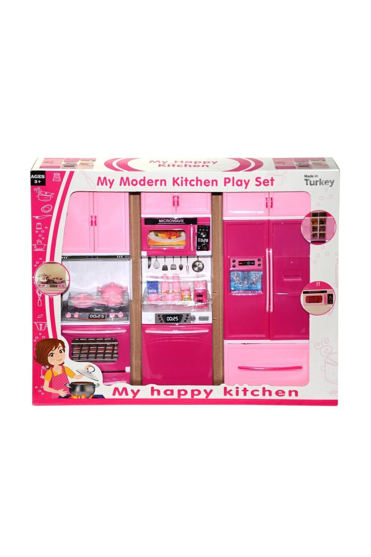 oydaş oyuncak 02309 Oydaş, 3'lü Set - Fırın - Buzdolabı - Bulaşık Makinesi