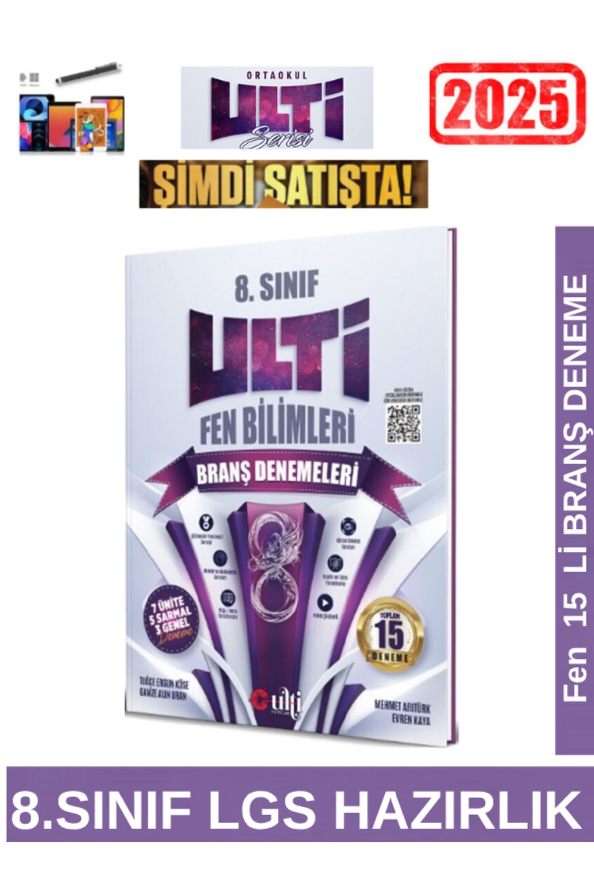 Ens Yayıncılık ULTİ YAYINLARI 8.Sınıf Lgs Hazırlık Fen Bilimleri 15 li Branş Deneme+Android Kalem