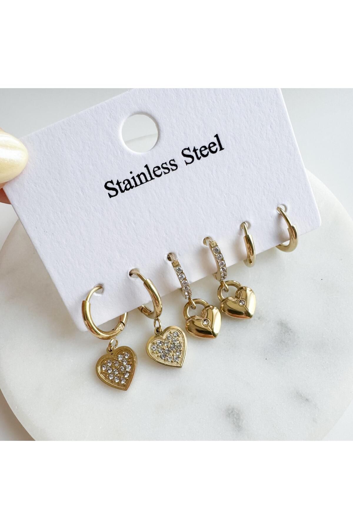 Venus Design Çelik 6lı Küpe Seti