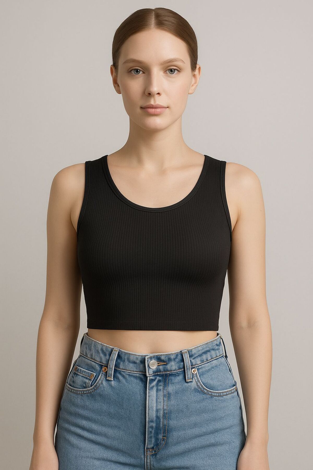 ELONİ GENİŞ ASKILI SLIMFIT CROP