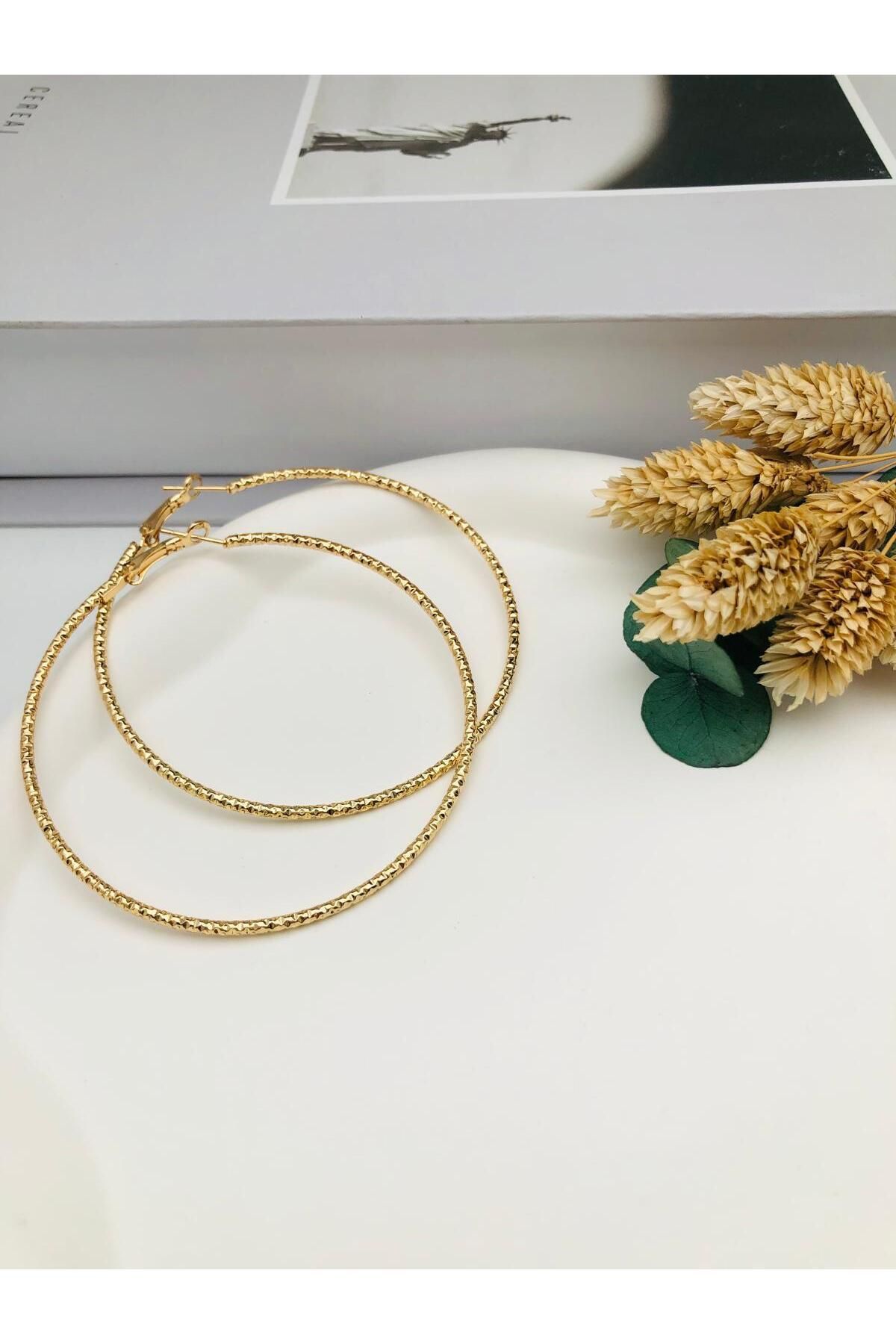 GLY ÇLKBİJUTERİ COLUMBUS Kp269 Halka Zirkon Küpe (Gold)