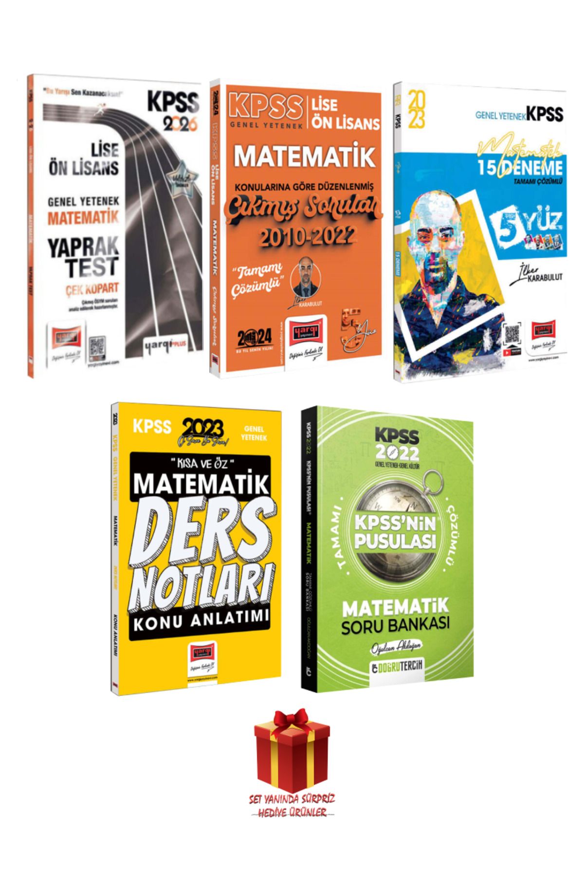 Yargı Yayınları KPSS Lise Ön Lisans Matematik Yaprak Test+ Konu+ Kısa ve Öz Ders Notu+ Soru Bankası+ Çıkmış+Deneme