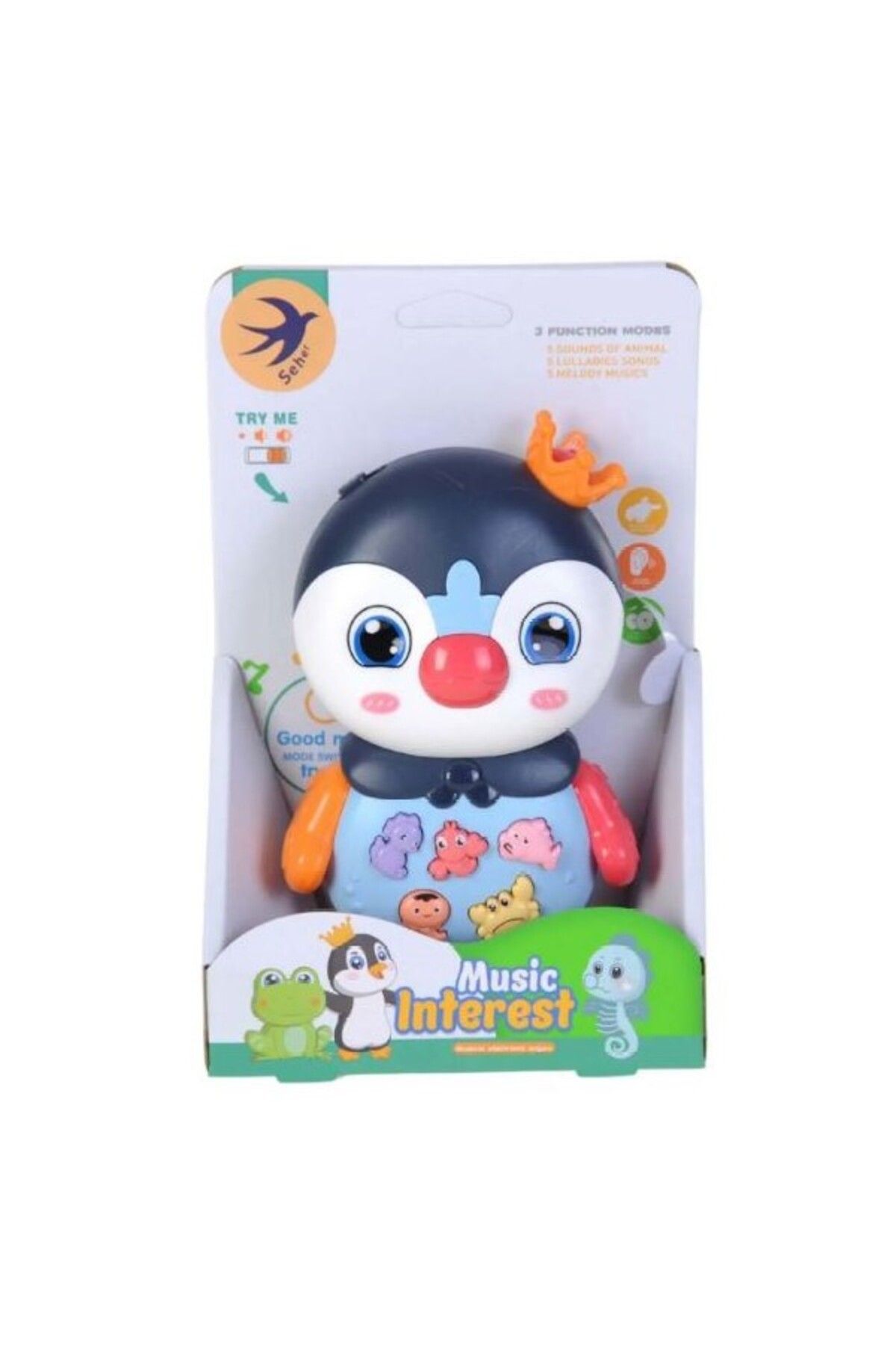 KentOyuncaK Müzikli Küçük Penguen - Mavi