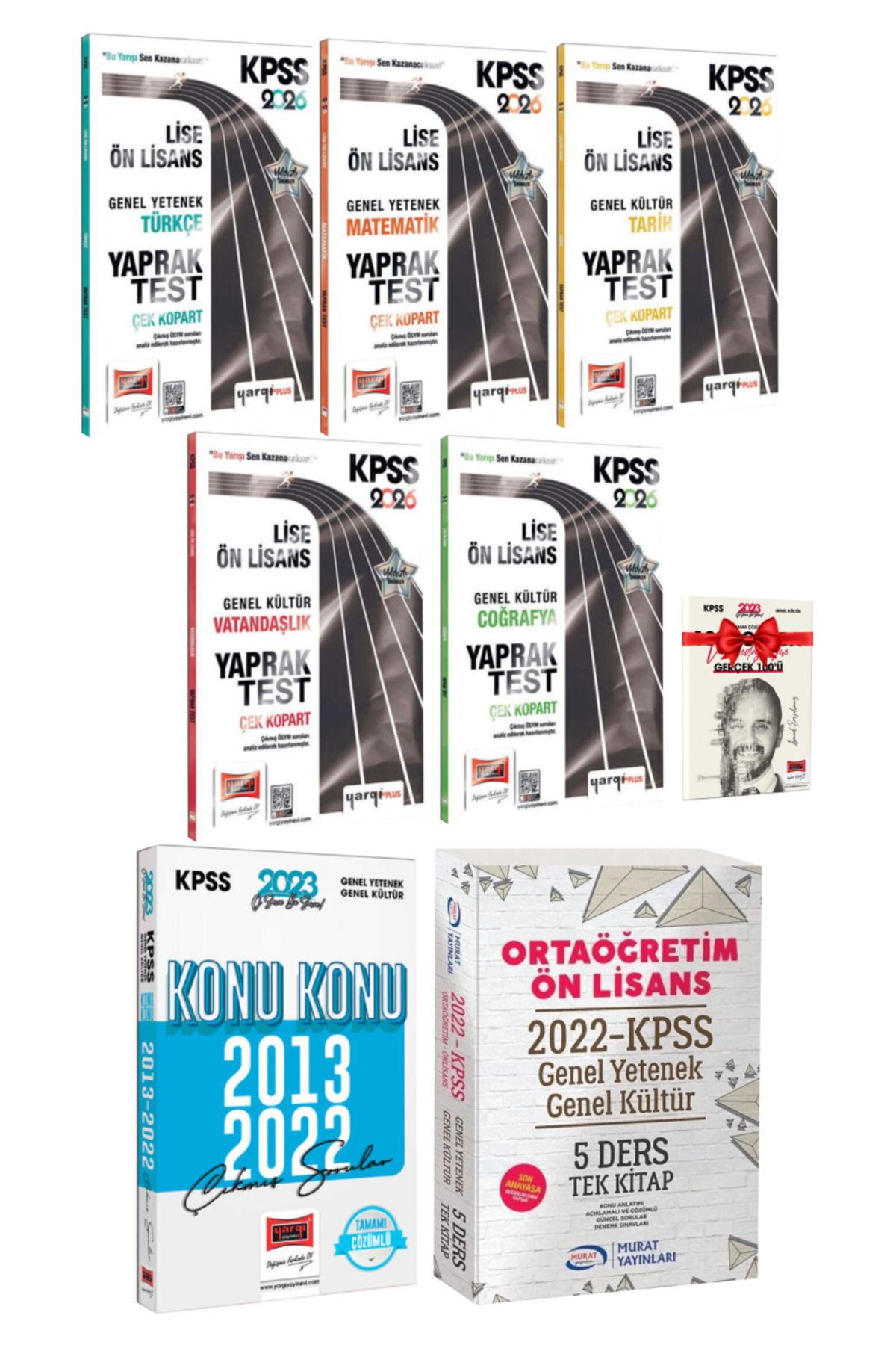 Yargı Yayınları 2026 KPSS Lise Ön Lisans Türkçe Matematik Tarih Coğrafya Vatandaşlık Yaprak Test+ Konu+ Çıkmış Soru