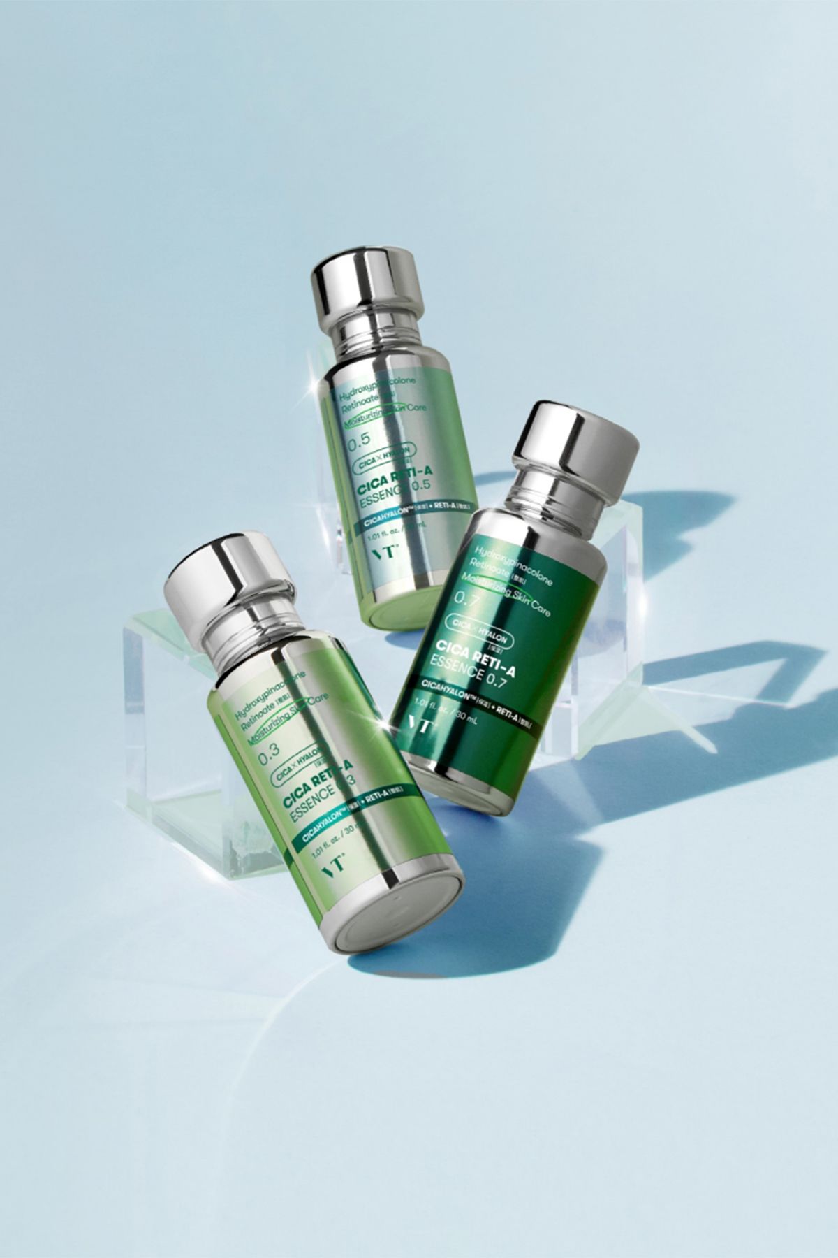 سرم پوست VT CICA RETI A ESSENCE 0.3 مراقبت از منافذ و چروک سطح استارت VT COSMETICS