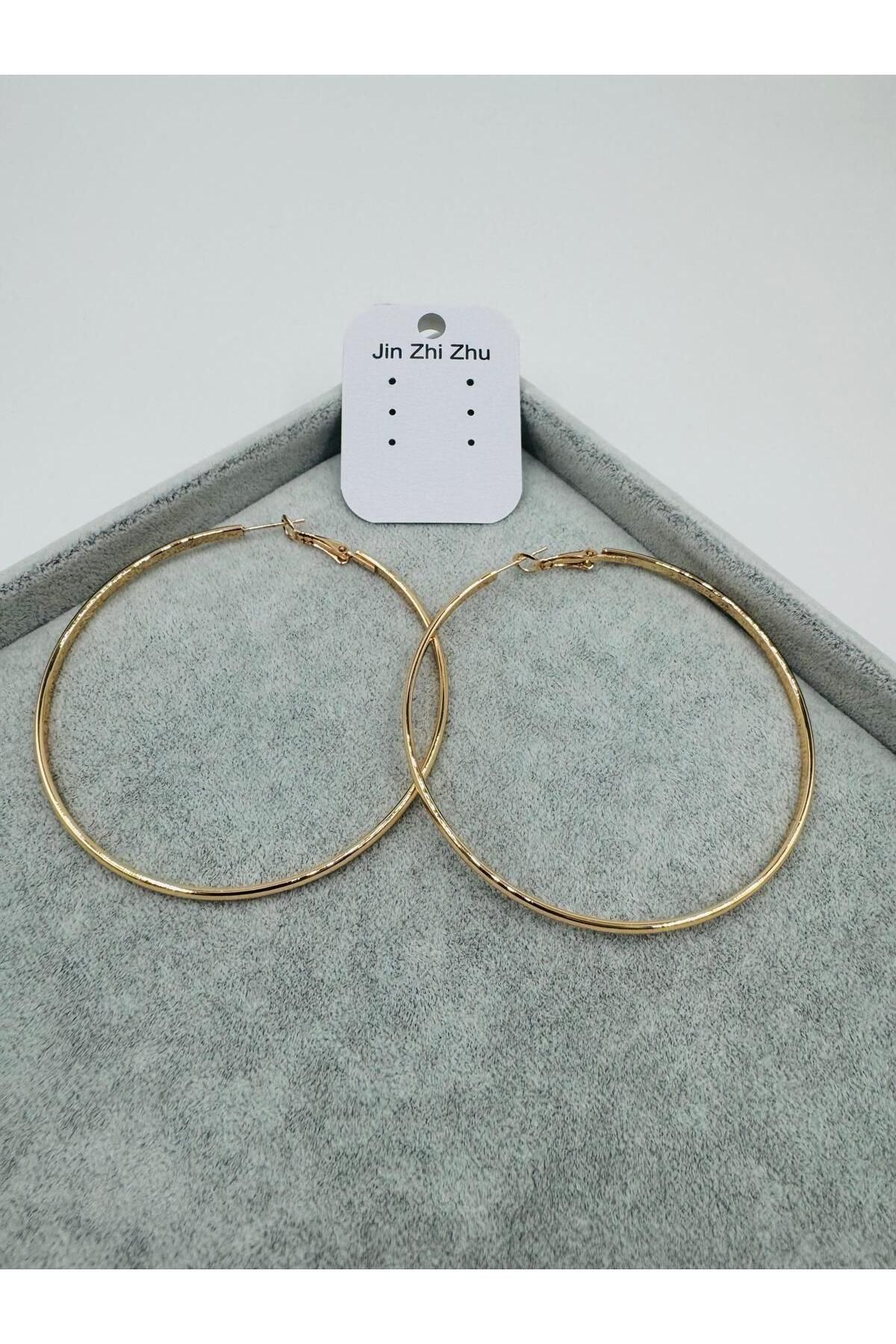 GLY ÇLKBİJUTERİ Halka Zirkon Küpe (Gold)