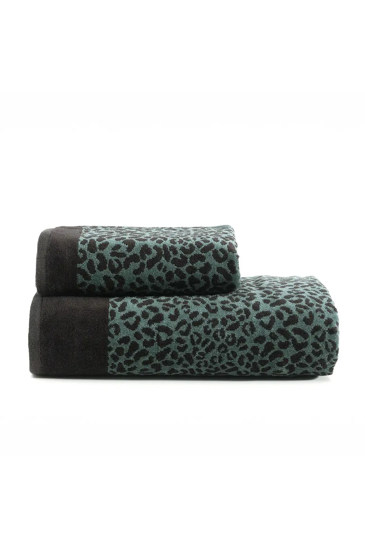 ELLE HOME Leopar Beden Havlusu - Yeşil