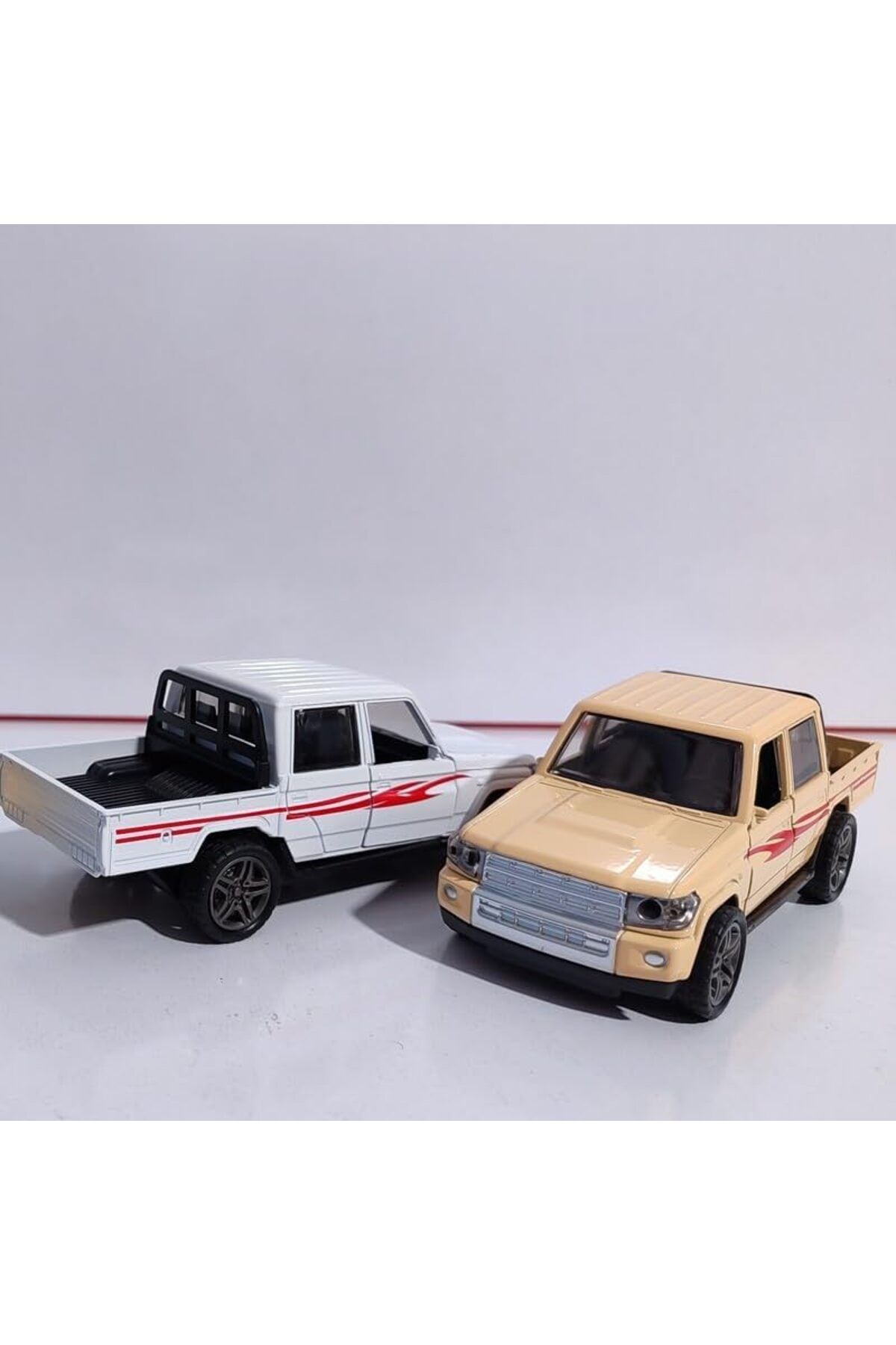 Generic-Mini Double Cabin Pickup Toy Car with Pull Back Action and Front Door Opening Durable Realistic Open 6