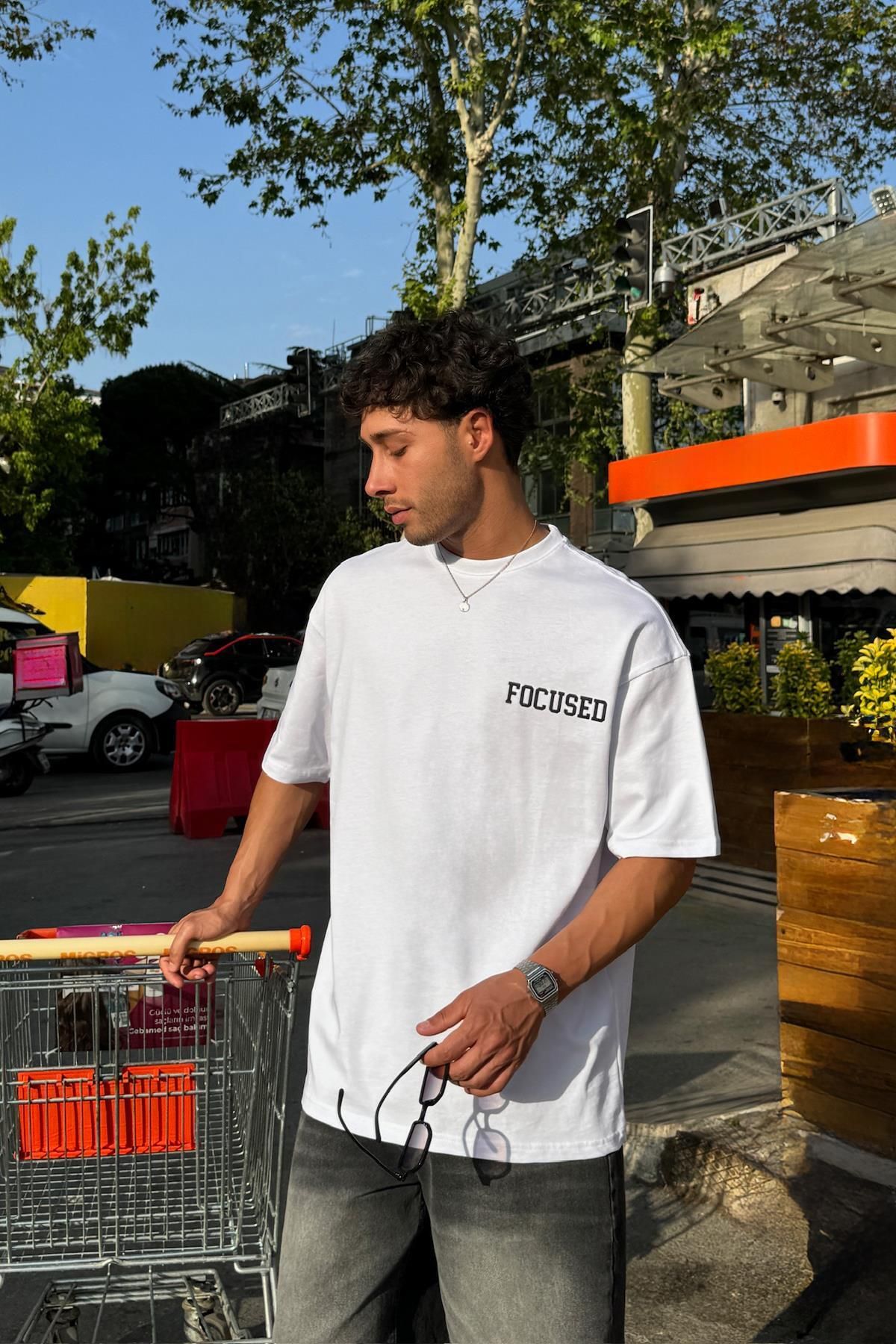 Flaw Wear Focused247 Baskılı Beyaz Tişört