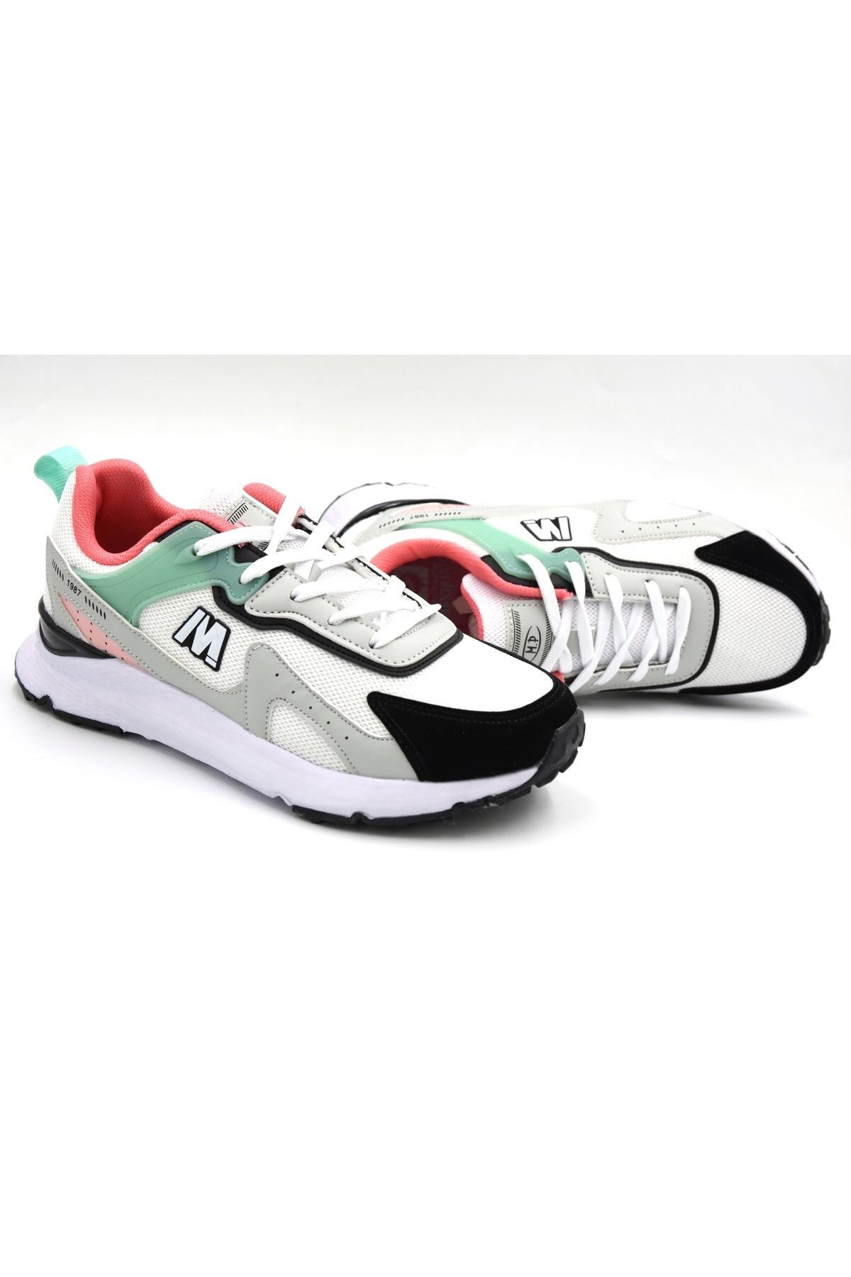 Günlük Comfort Taban Bağcıklı Spor Ayakkabı Unisex Gri Beyaz