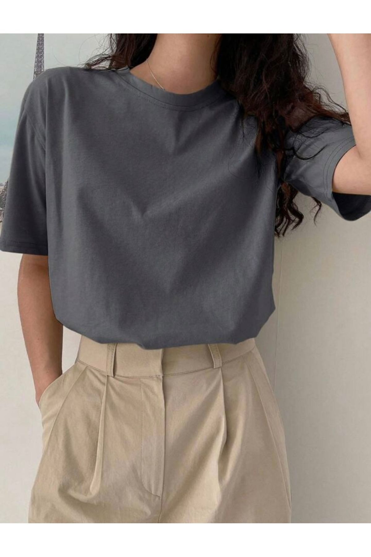Marclaw Füme Düz Oversize Tshirt