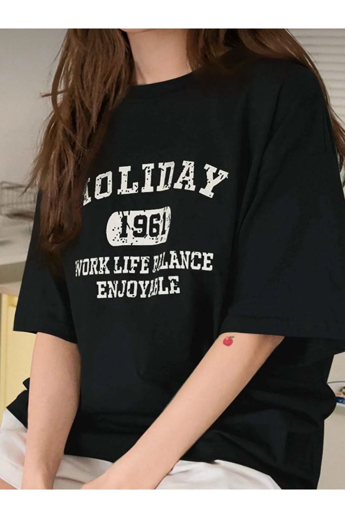 Marclaw Siyah Holiday Baskılı T-shirt