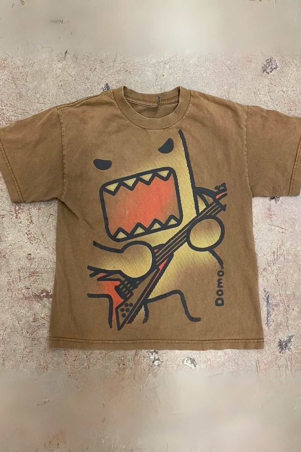 BALİNA Kahverengi Guitarist Caricature Unisex T-shirt