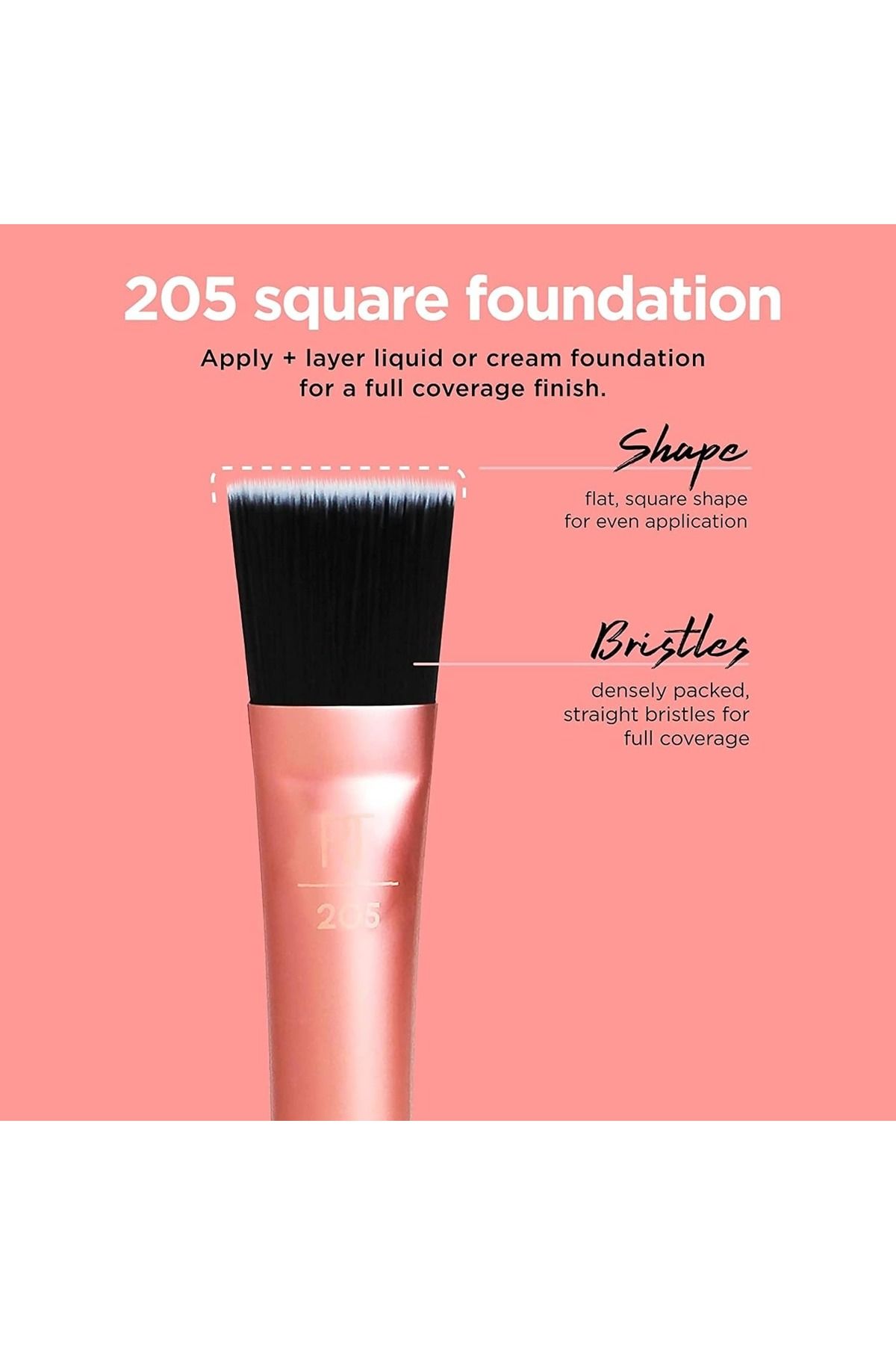 Real Techniques-Flawless Base Brush Set With Ultra Plush Custom Cut Synthetic Bristles And Extended 4