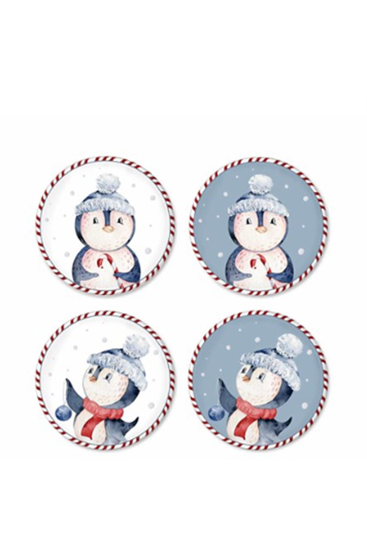 mekanhomeworks Penguin Pasta Tabağı 4 lü Set 19 cm